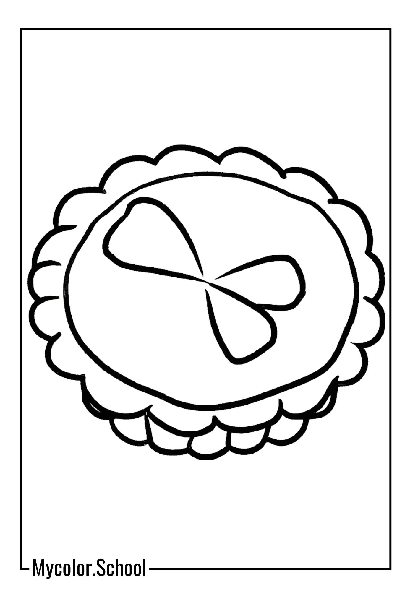 Pie Coloring Pages mini apple pies