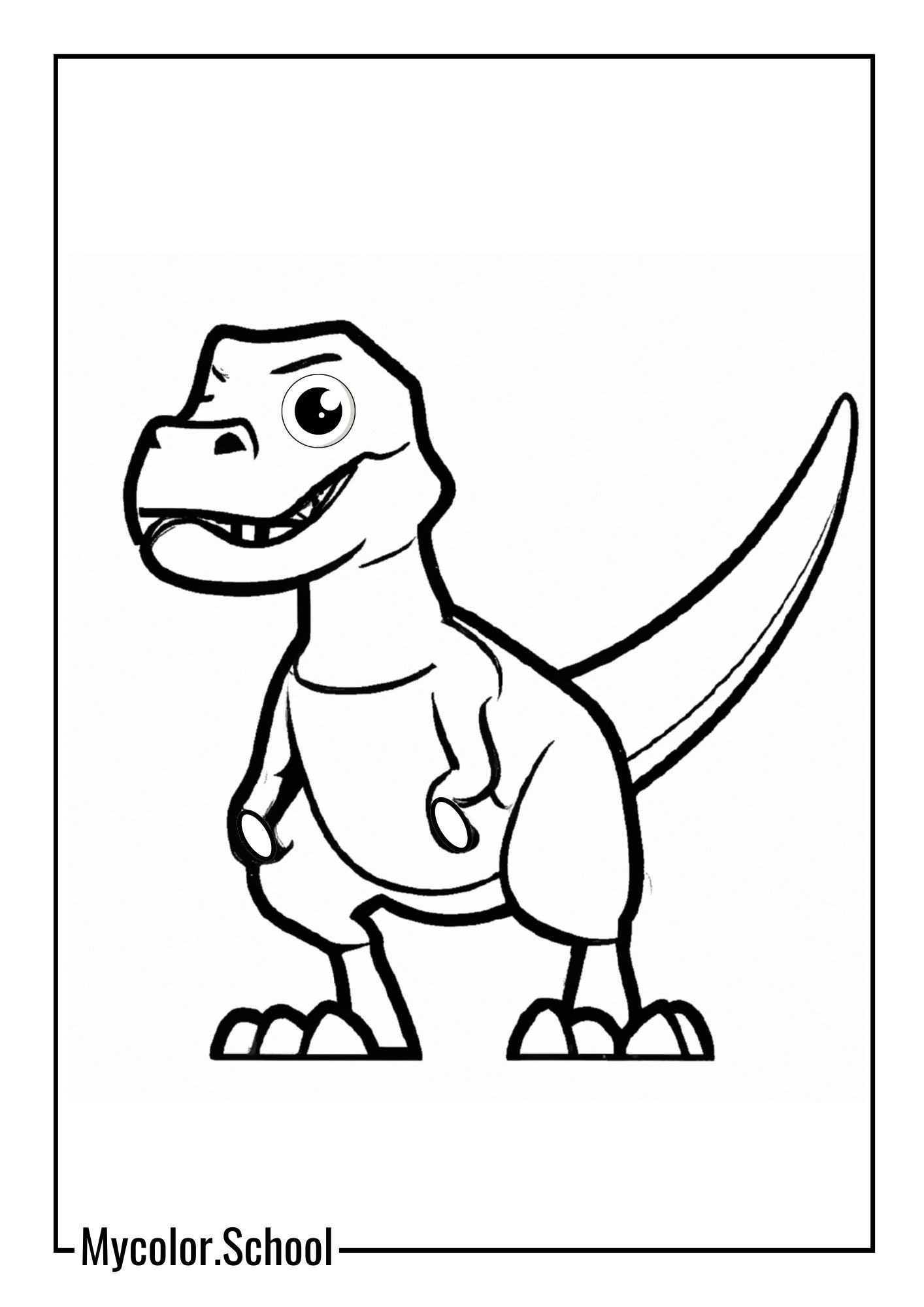 Preschool Coloring Pages fierce T-Rex
