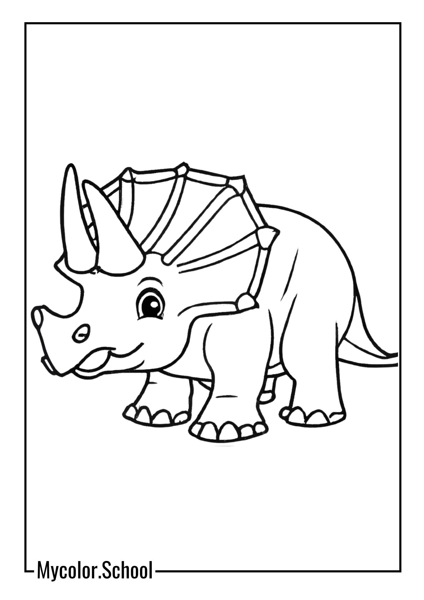 Preschool Coloring Pages triceratops