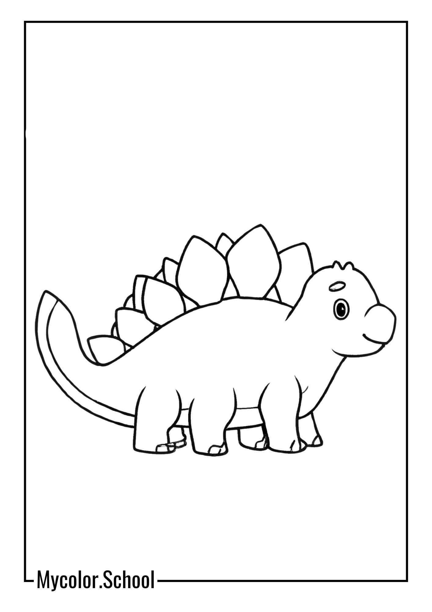 Preschool Coloring Pages stegosaurus
