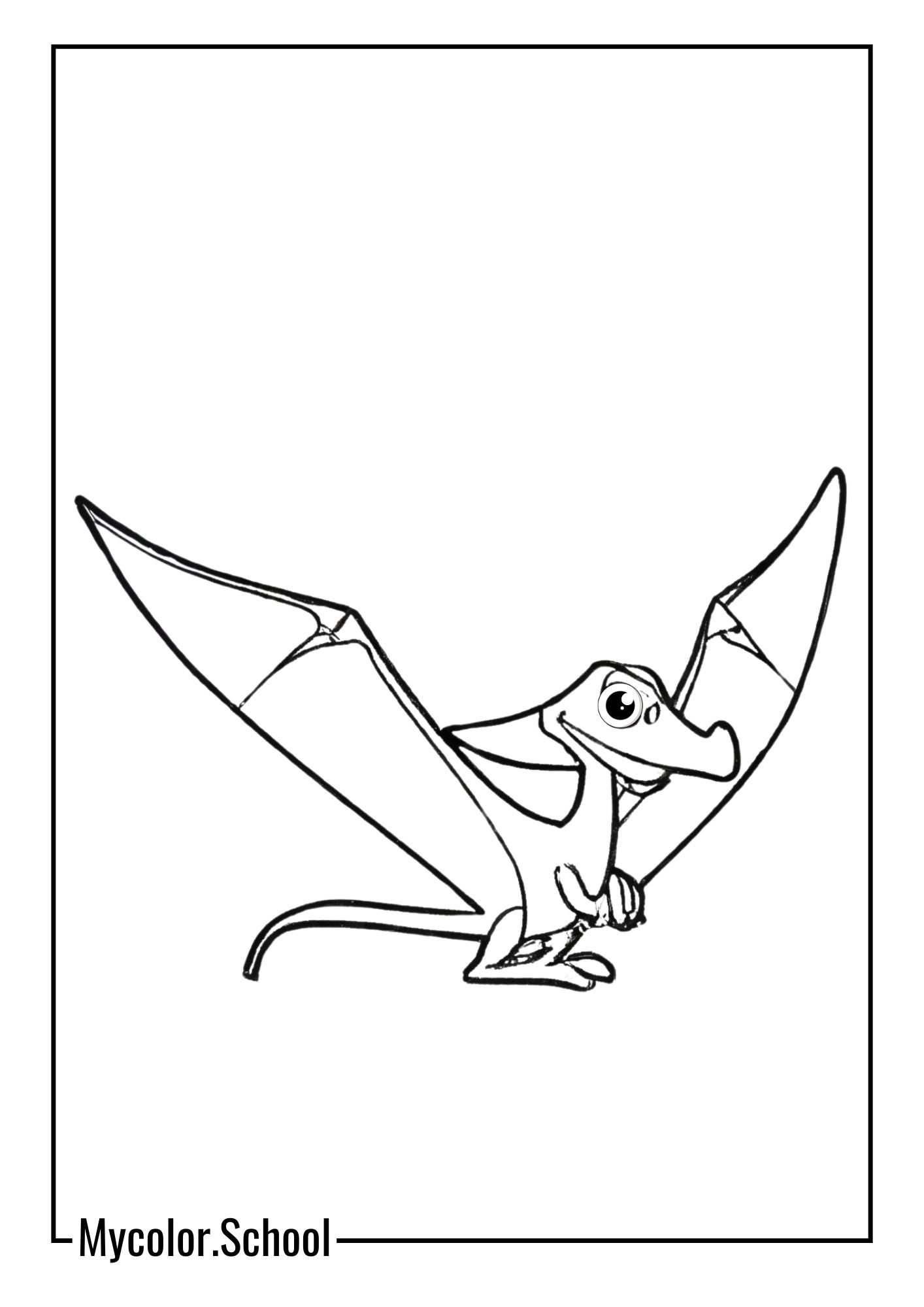 Preschool Coloring Pages pterodactyl