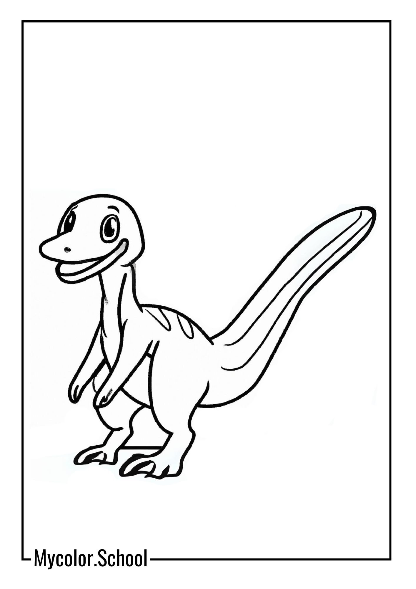 Preschool Coloring Pages velociraptor