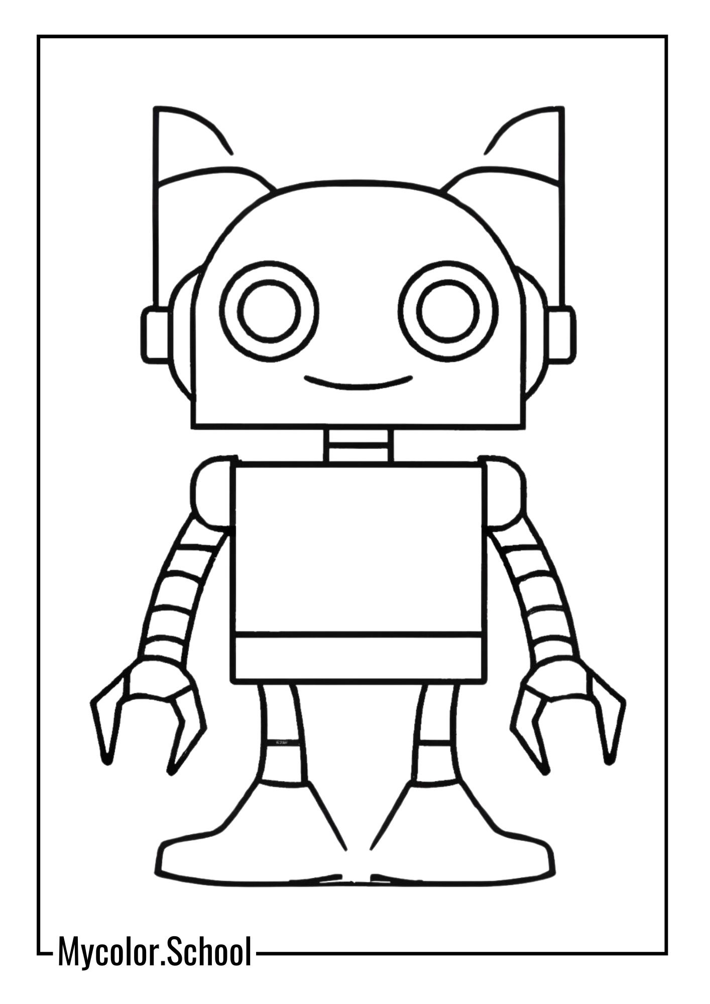 Robot Coloring Pages robot that is all about technology