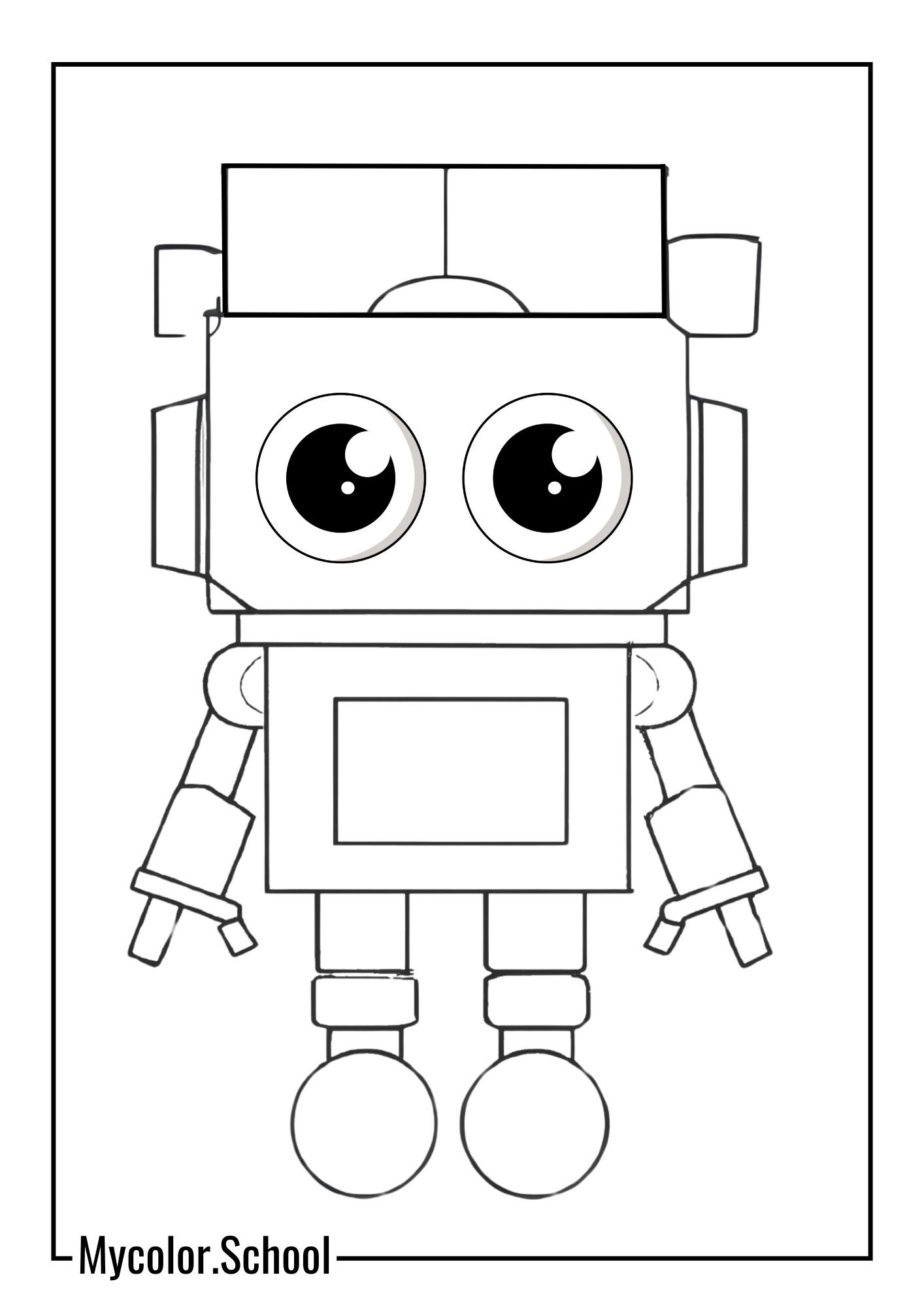 Robot Coloring Pages designed for exploration