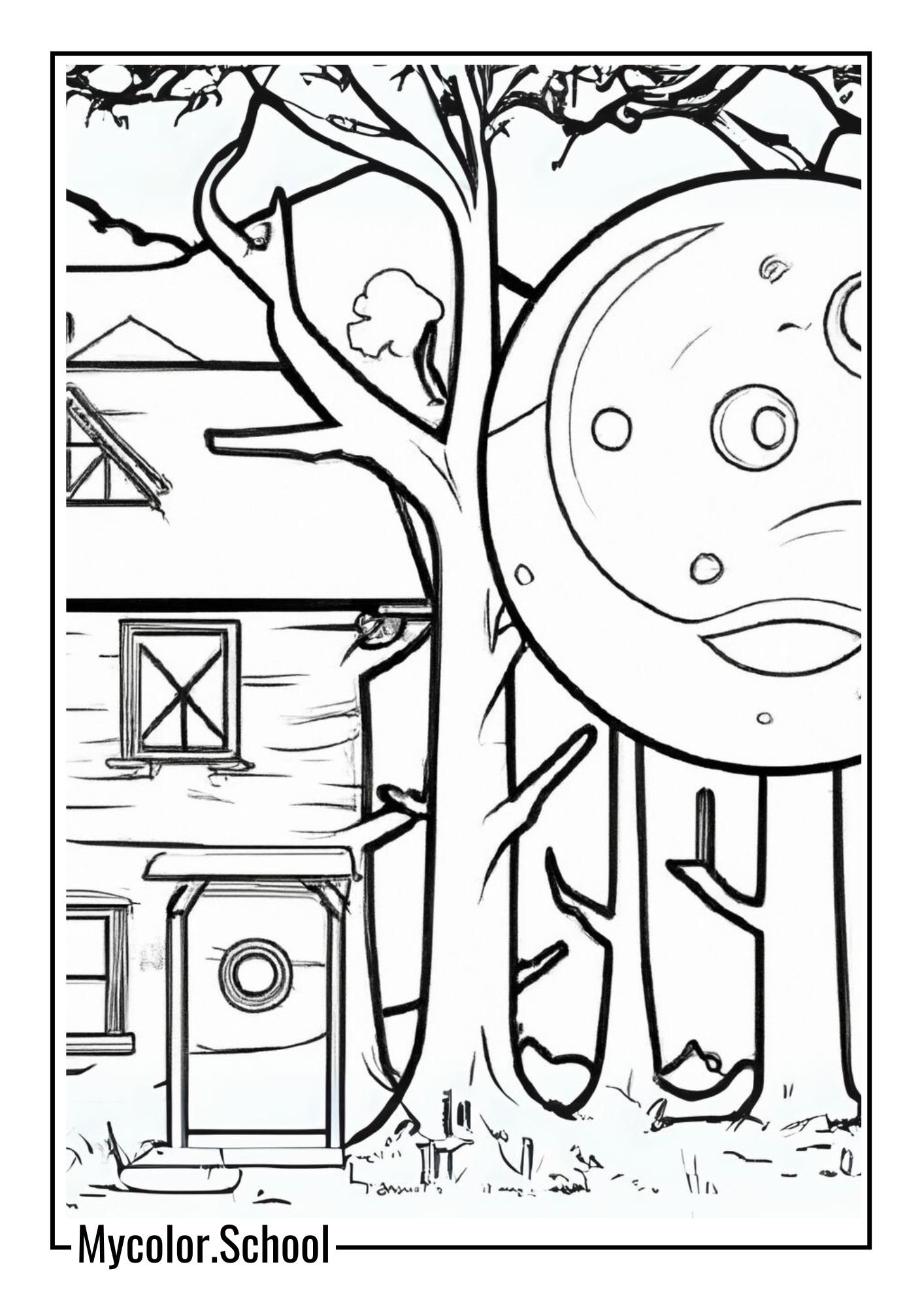 Spooky Coloring Pages haunted house