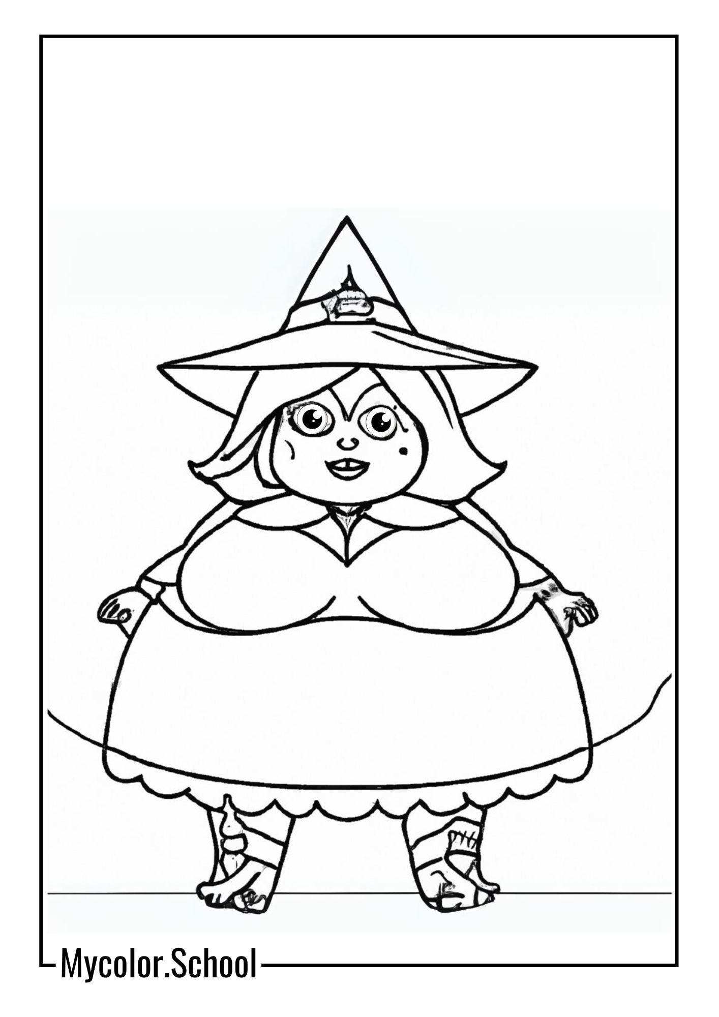 Spooky Coloring Pages wicked witch