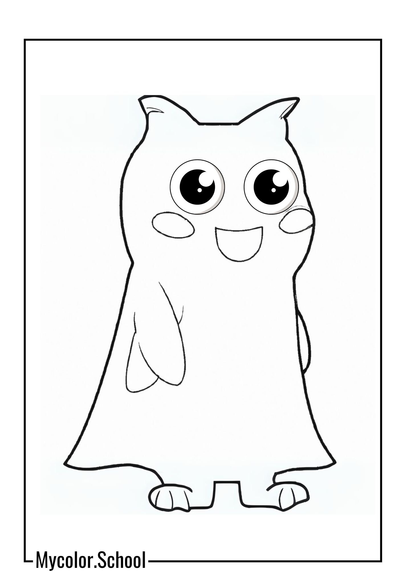 Spooky Coloring Pages friendly ghost blood-sucking