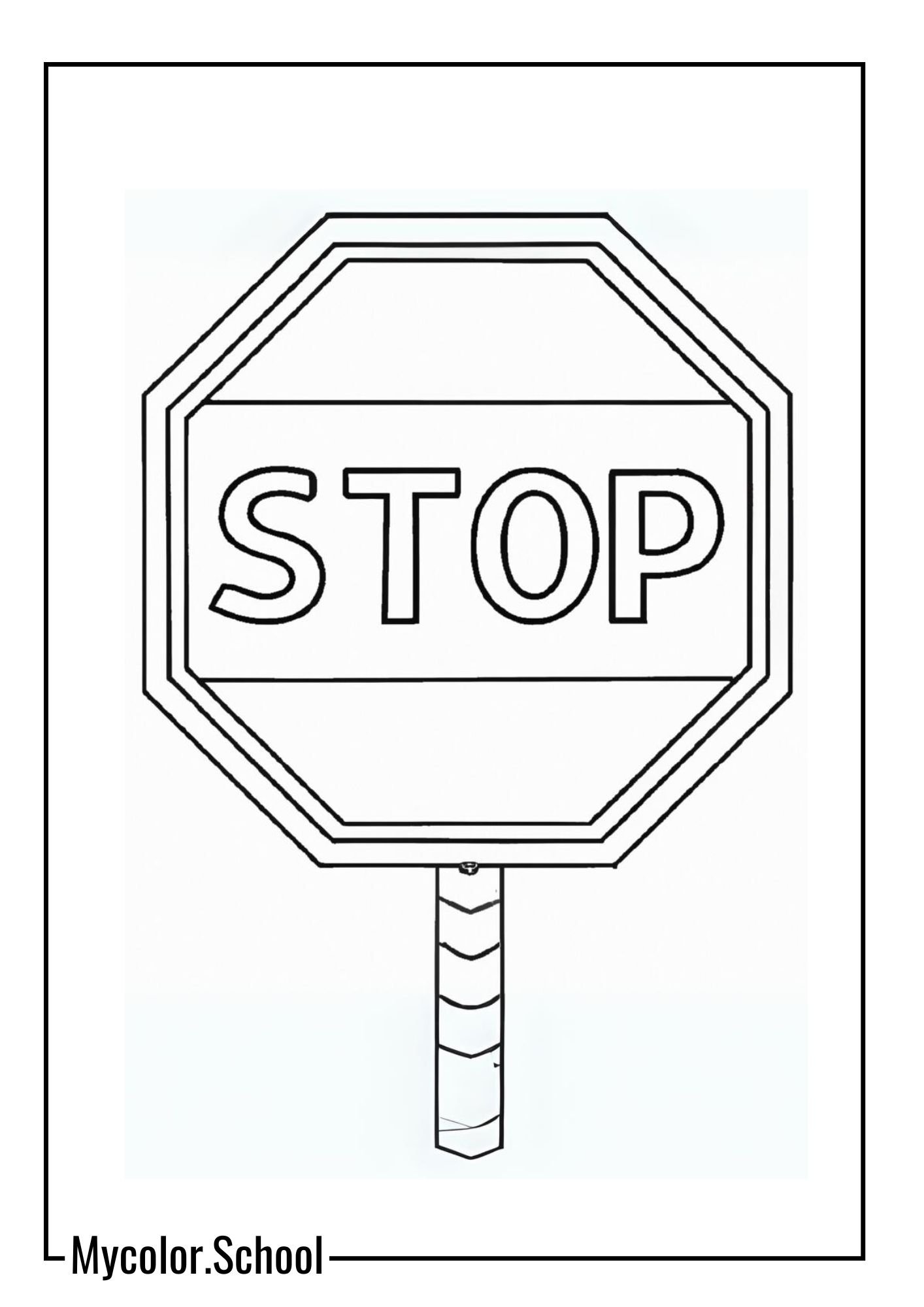 Stop Sign Coloring Pages Zentangle Magic