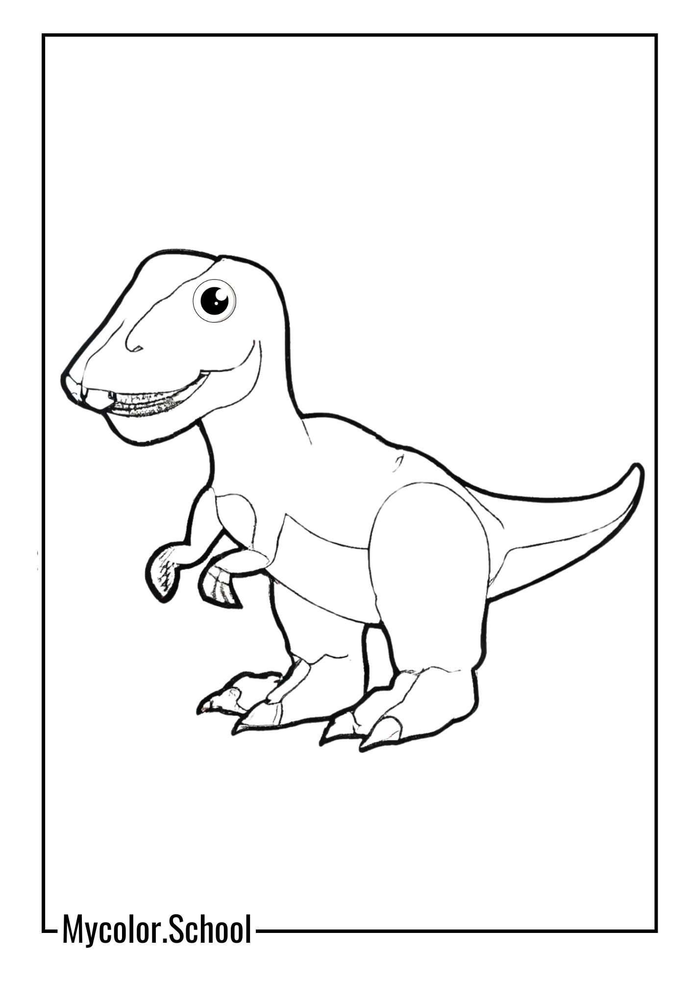 T Rex Coloring Pages simple one