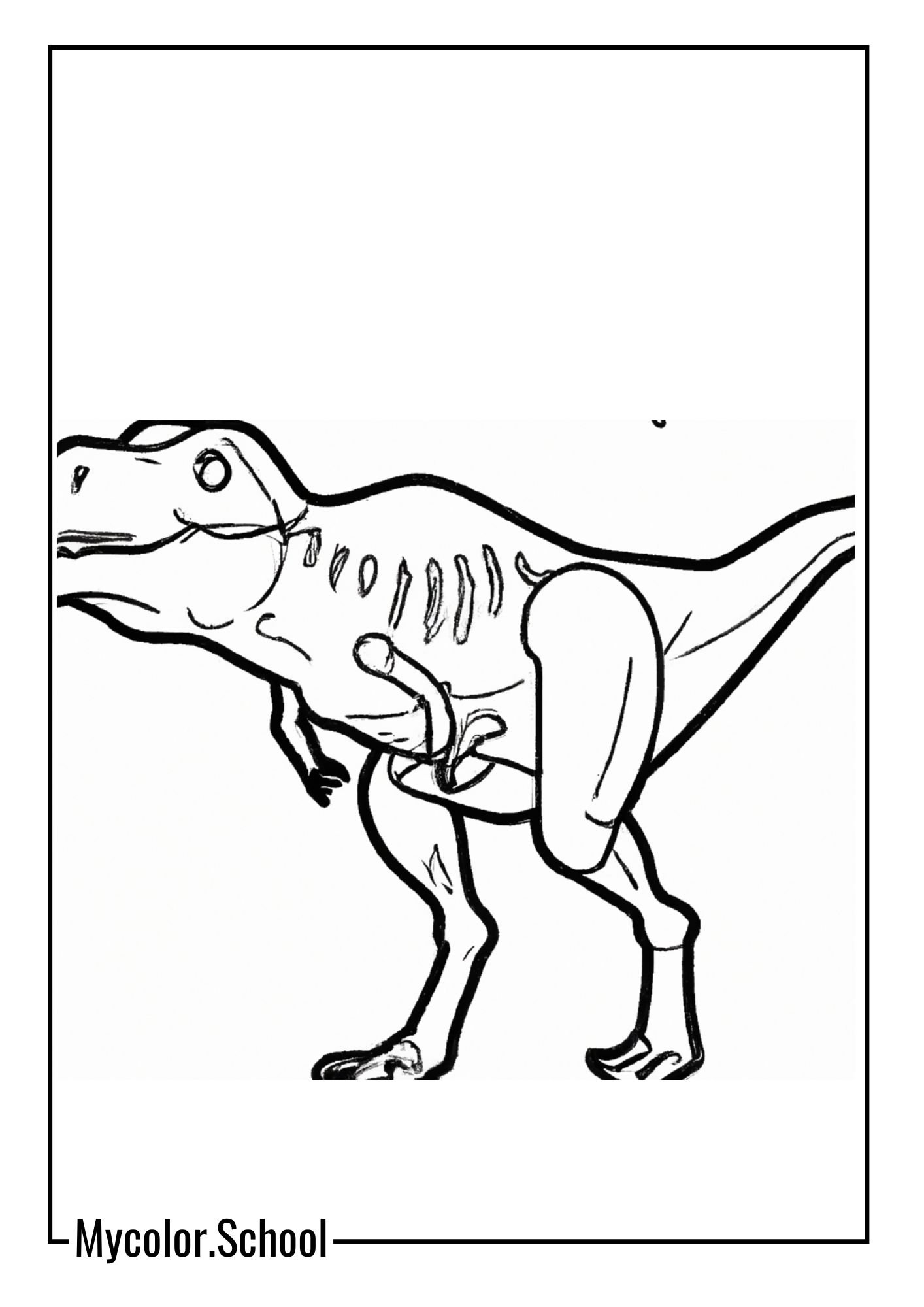 T Rex Coloring Pages skeleton of T rex