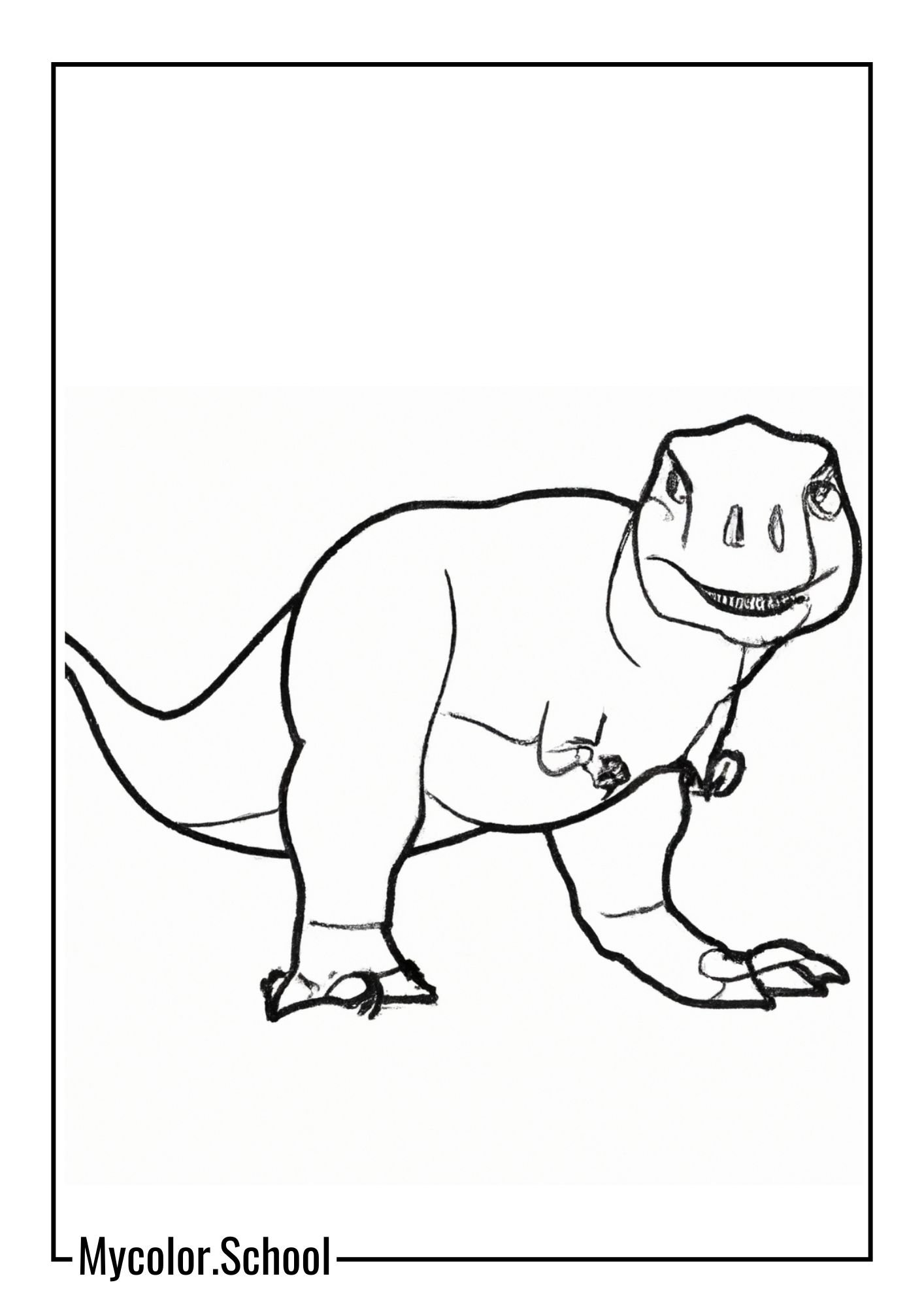 T Rex Coloring Pages fierce one
