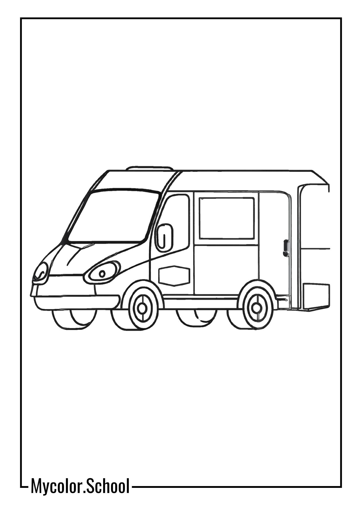 Van Coloring Pages Delivery Van