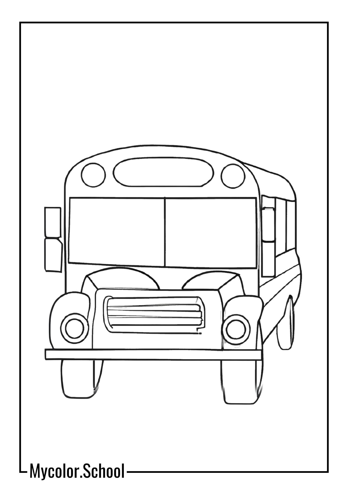 Van Coloring Pages School Bus
