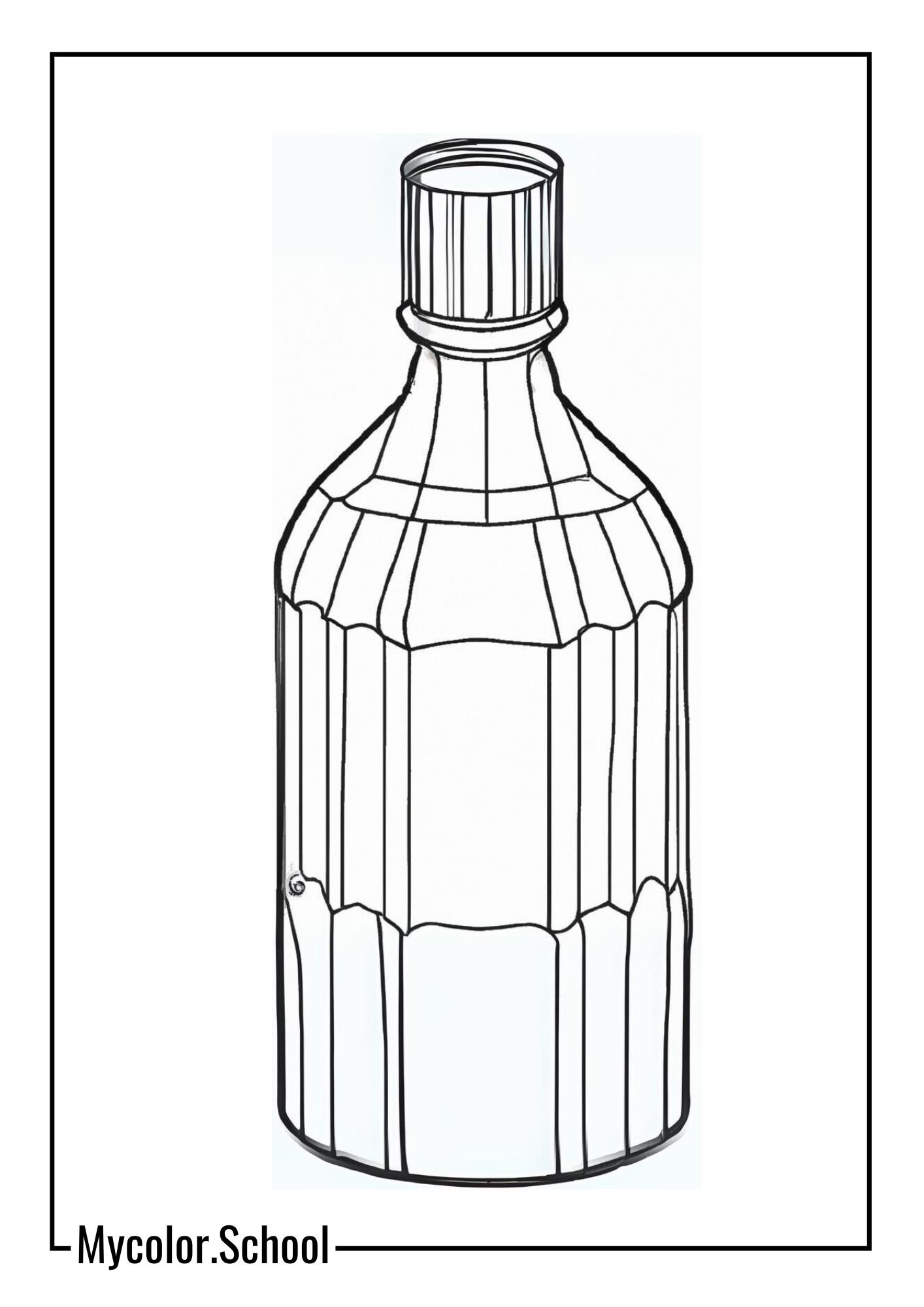 Water Bottle Coloring Pages water bottle with a spray nozzle