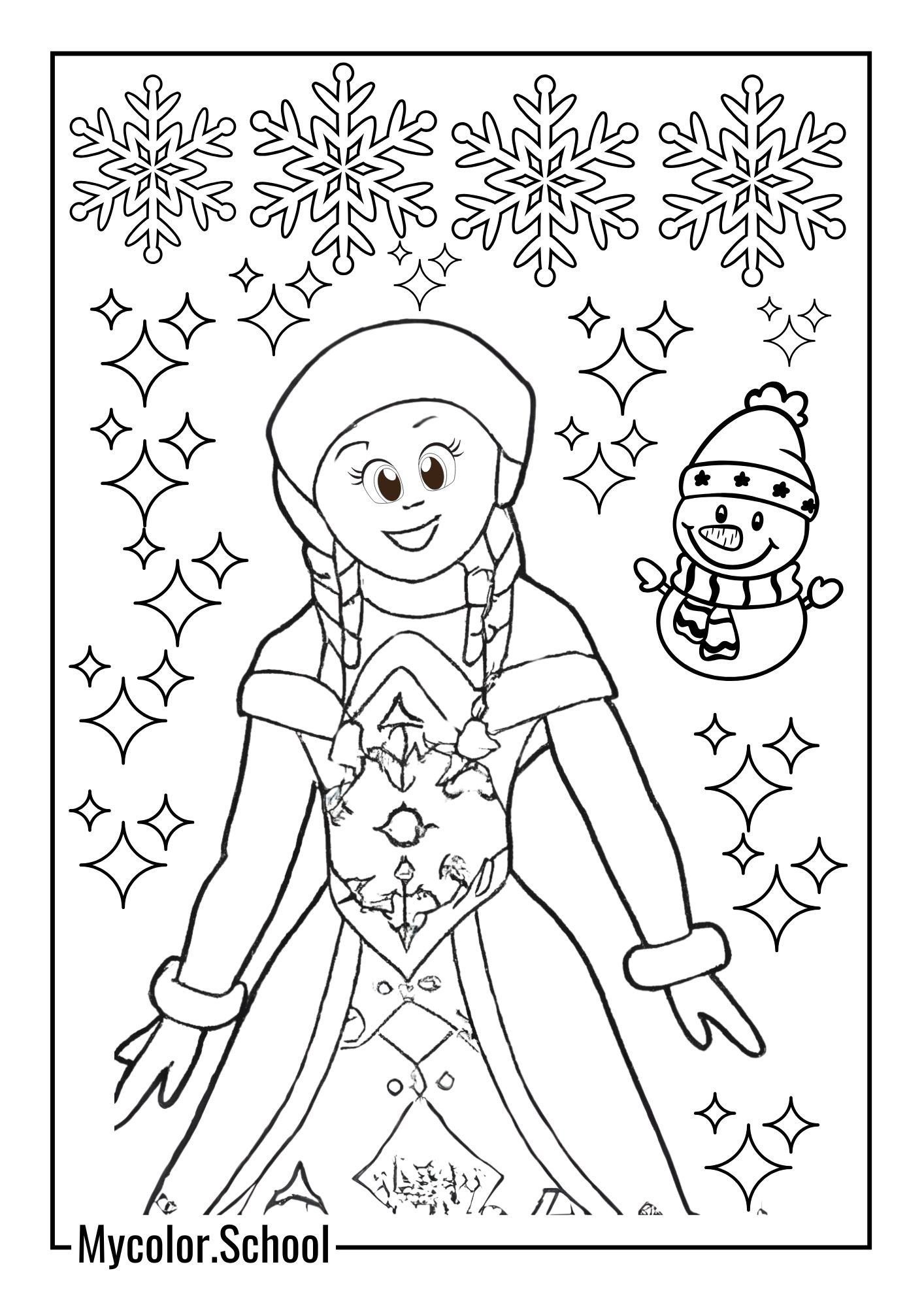 Anna and Elsa Coloring Pages Cute