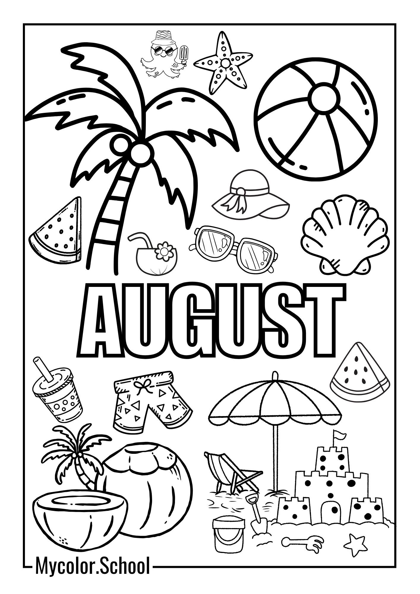 August Coloring Pages Fresh
