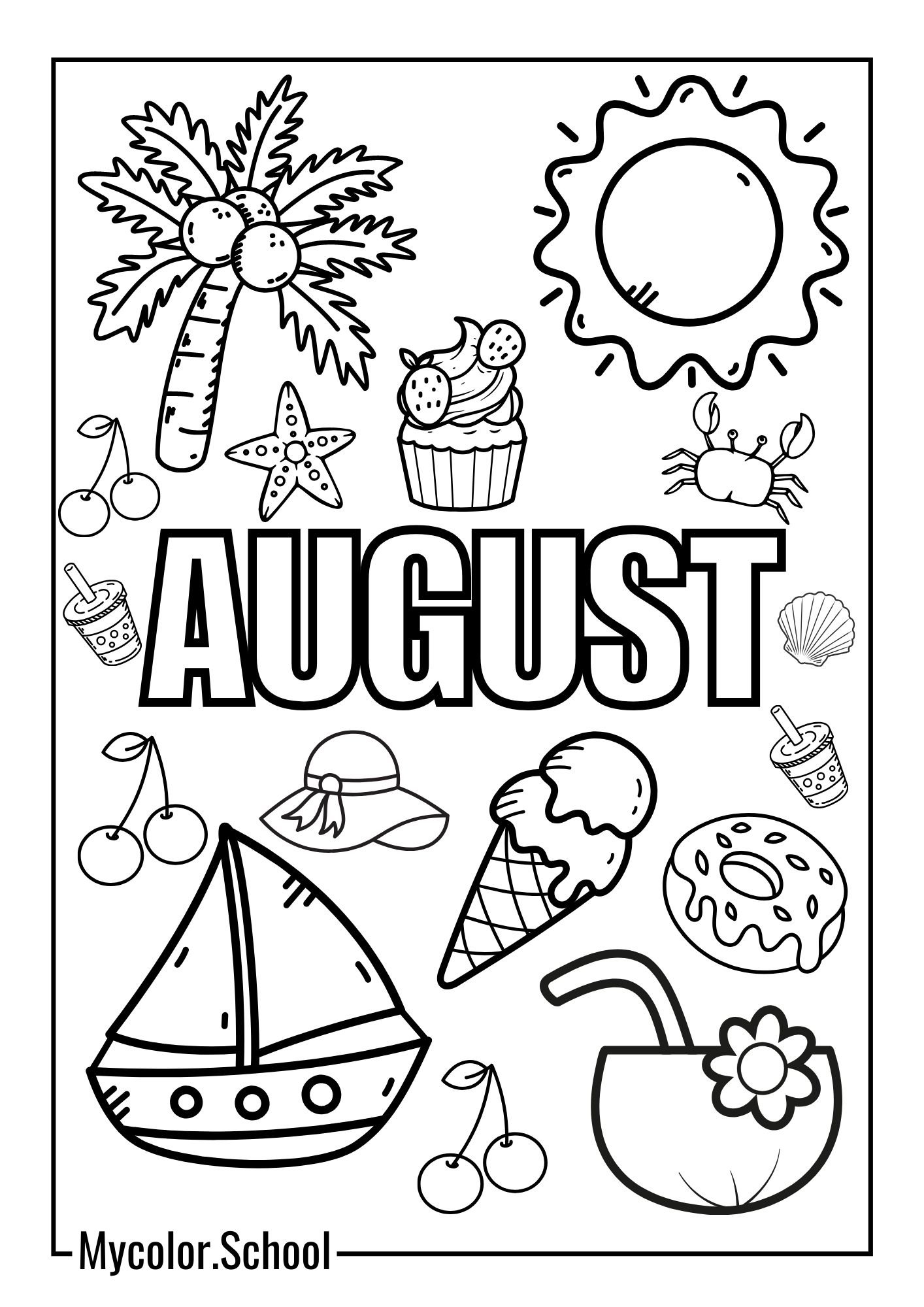 August Coloring Pages Chill"n