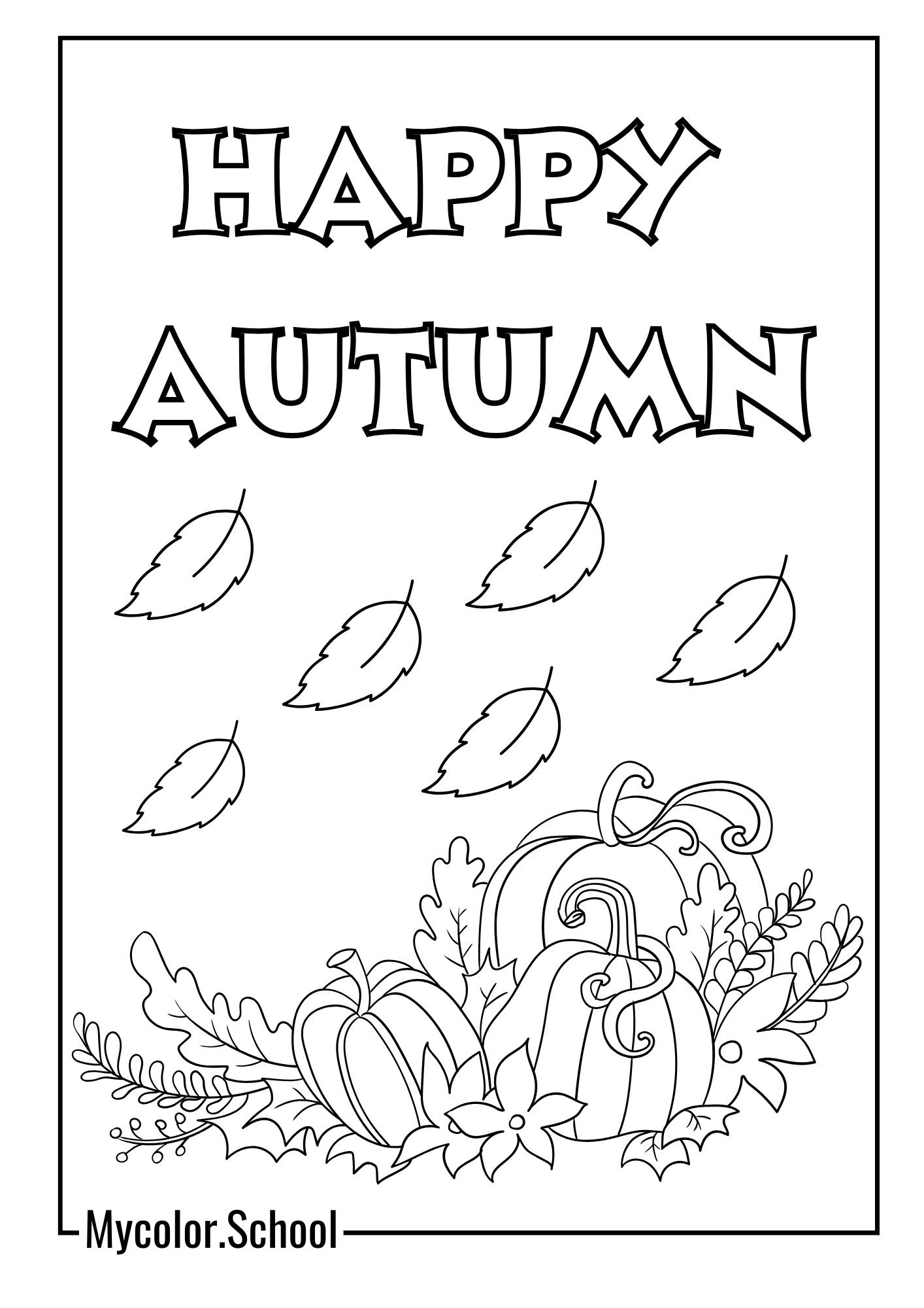 Autumn Coloring Pages peaceful autumn