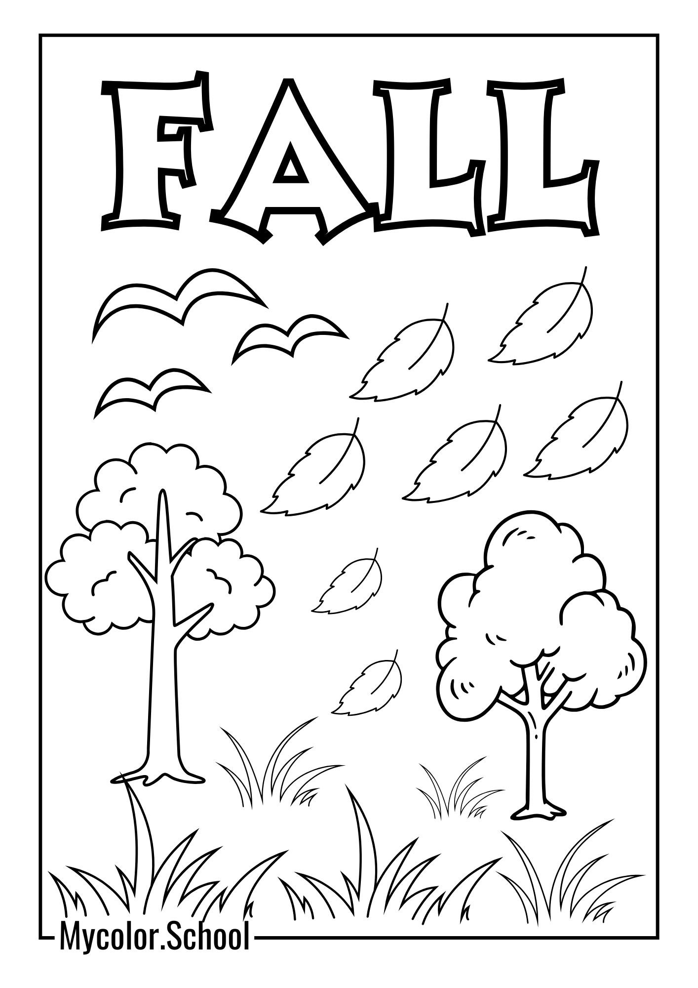 Autumn Coloring Pages beautiful place