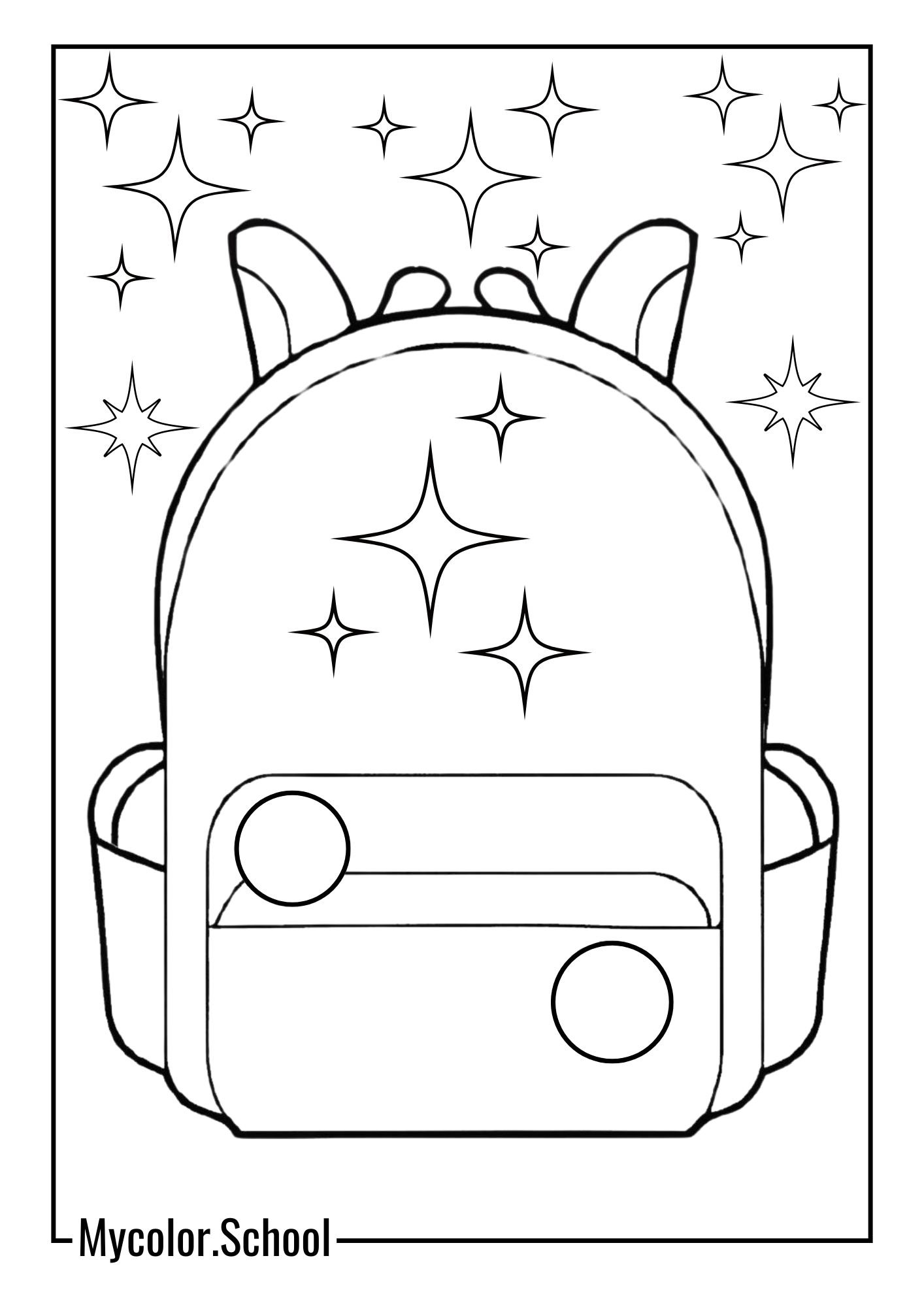 Bag Coloring Pages backpack bag