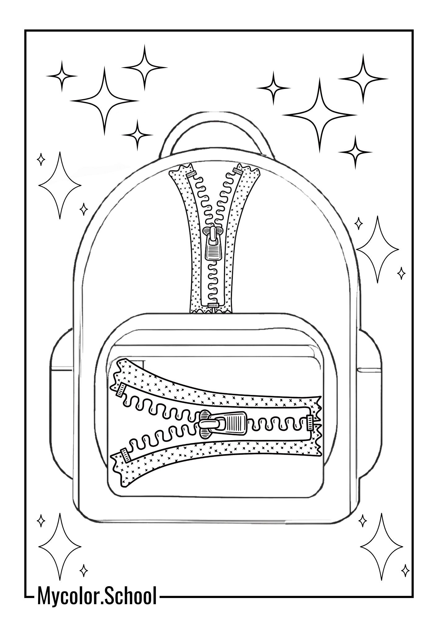 Bag Coloring Pages realistic bag