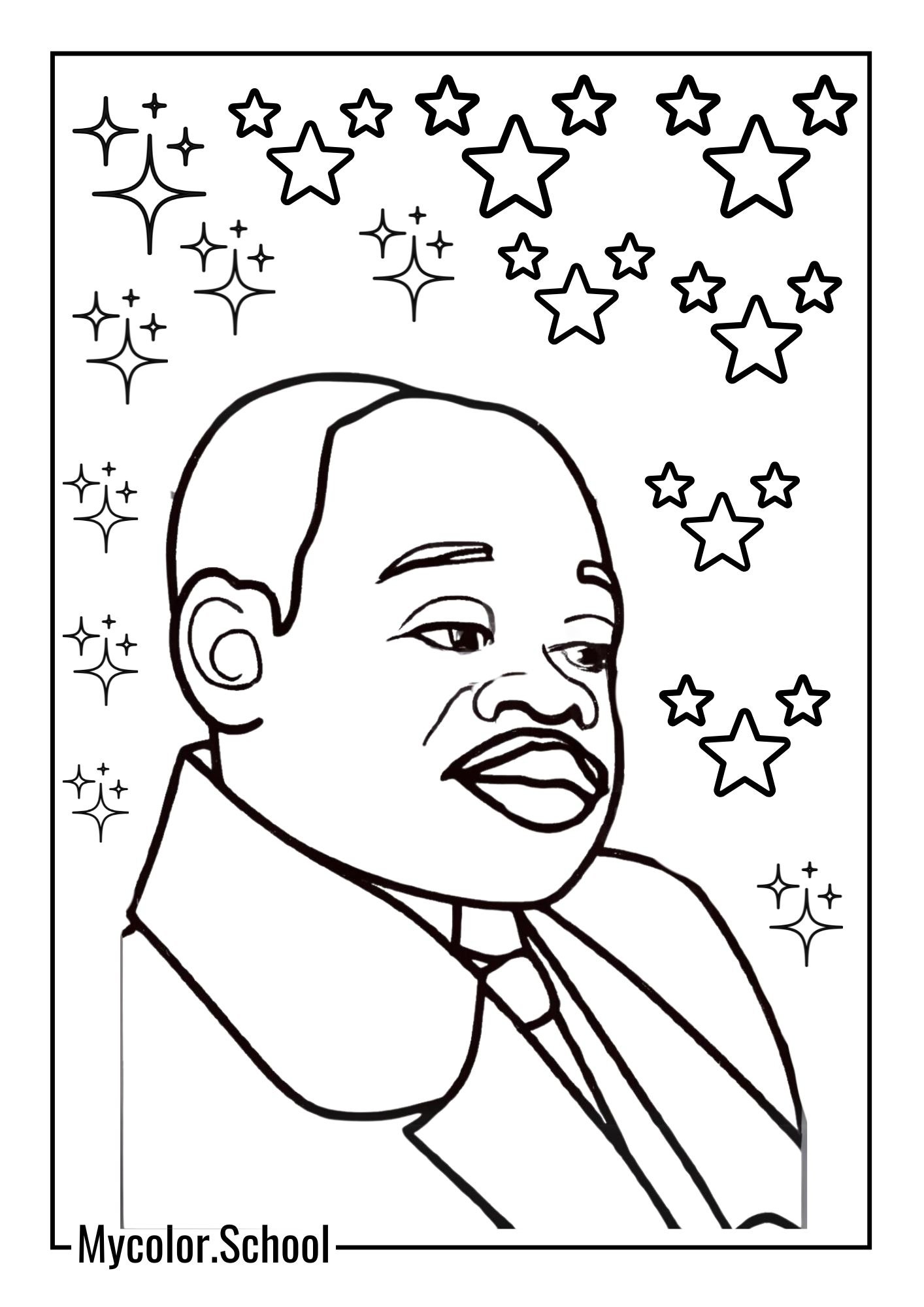 Black History Month Coloring Pages cute person