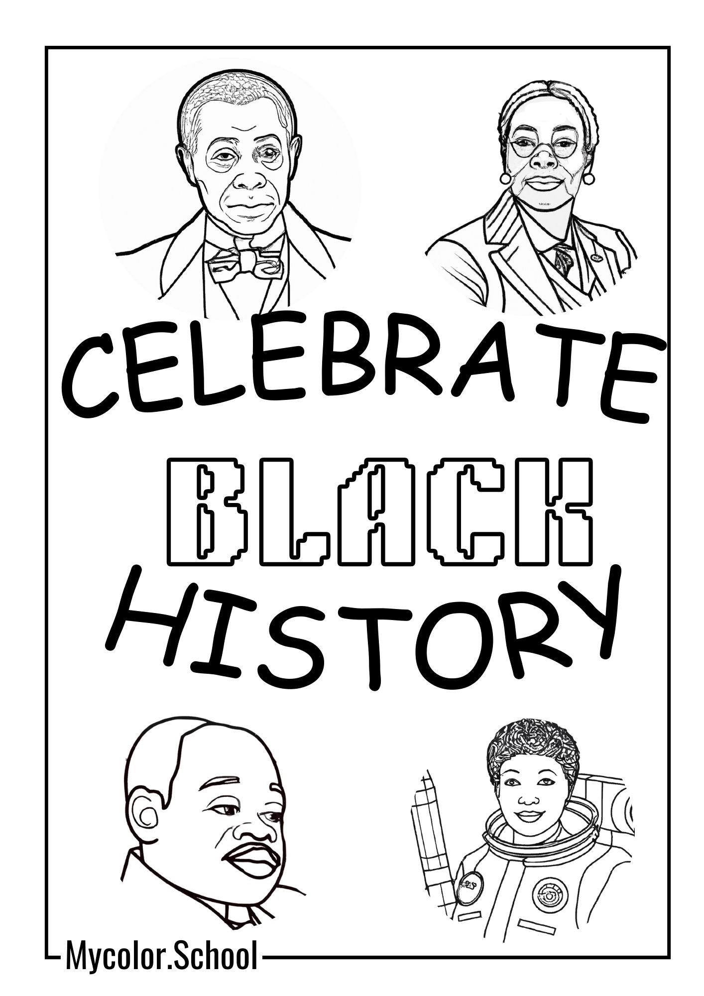 Black History Month Coloring Pages celebrating African People