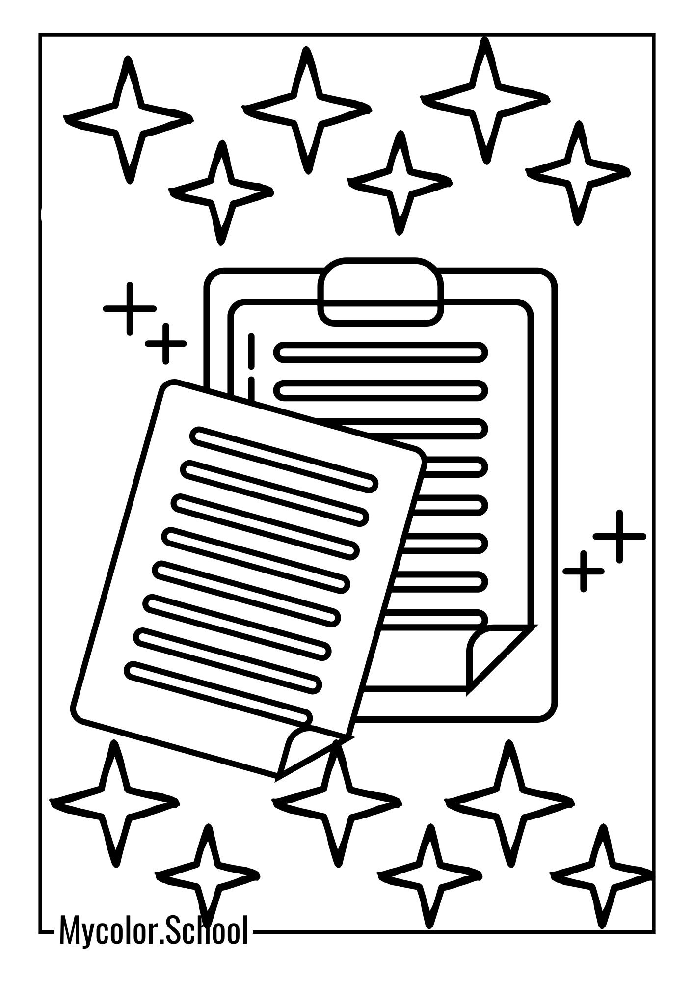 Blank Coloring Pages organized material