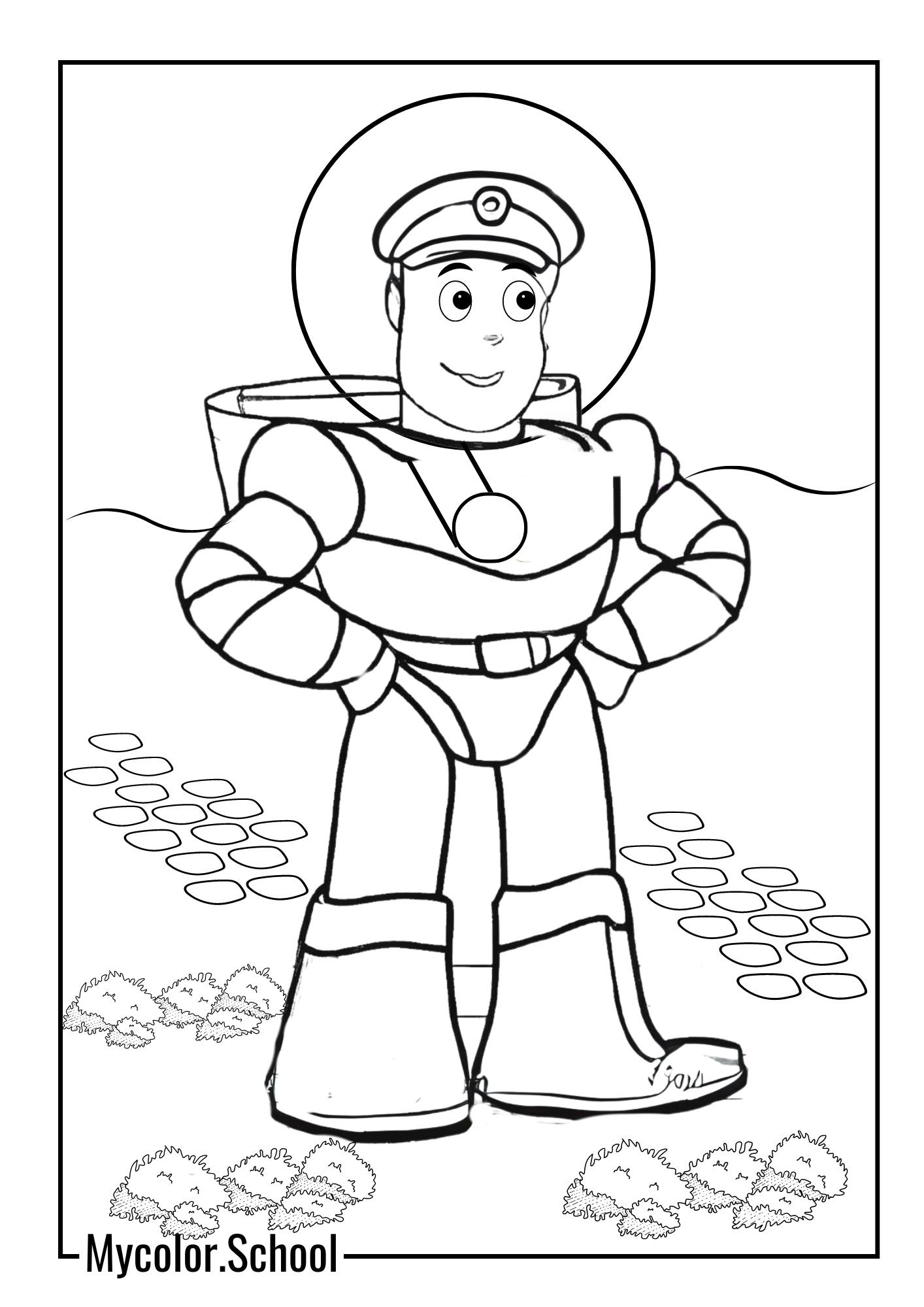 Buzz Lightyear Coloring Pages cute posing