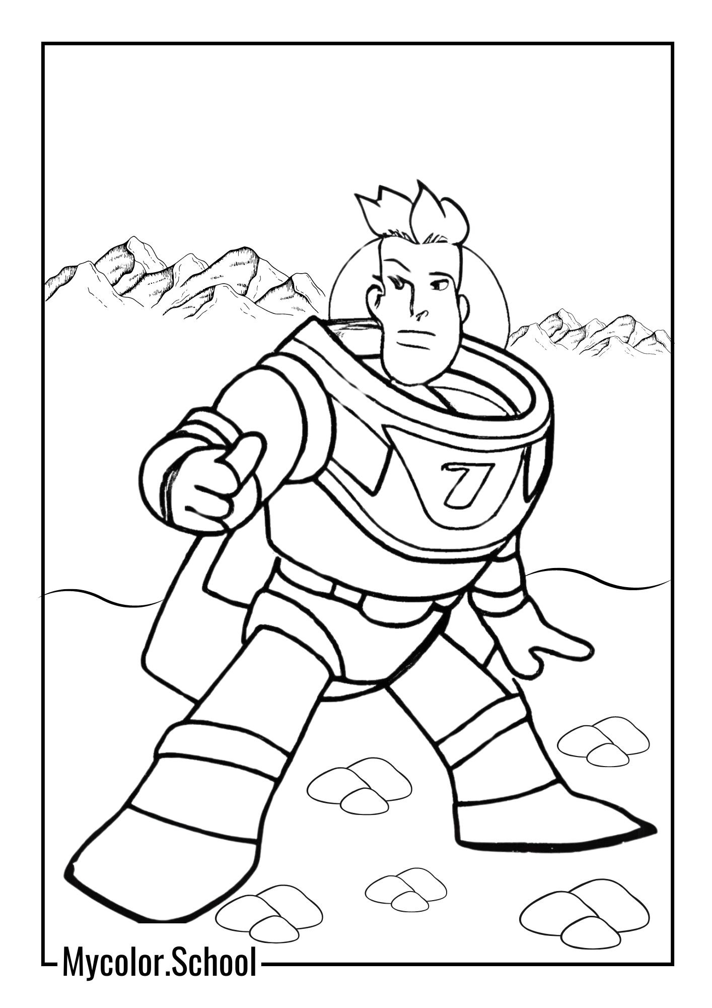 Buzz Lightyear Coloring Pages adorable action