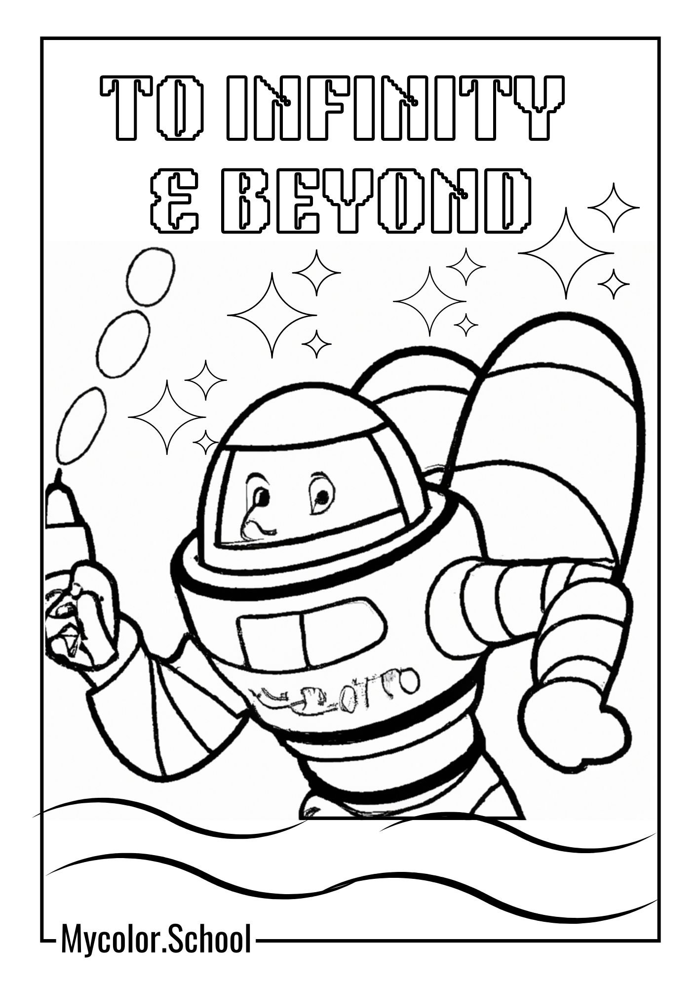 Buzz Lightyear Coloring enjoying his moment