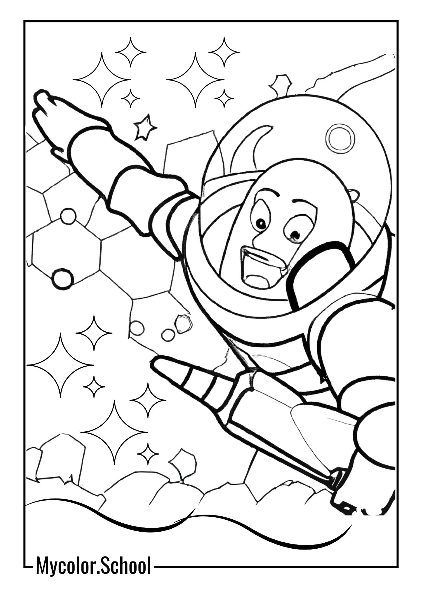 Buzz Lightyear Coloring Pages adorable reaction