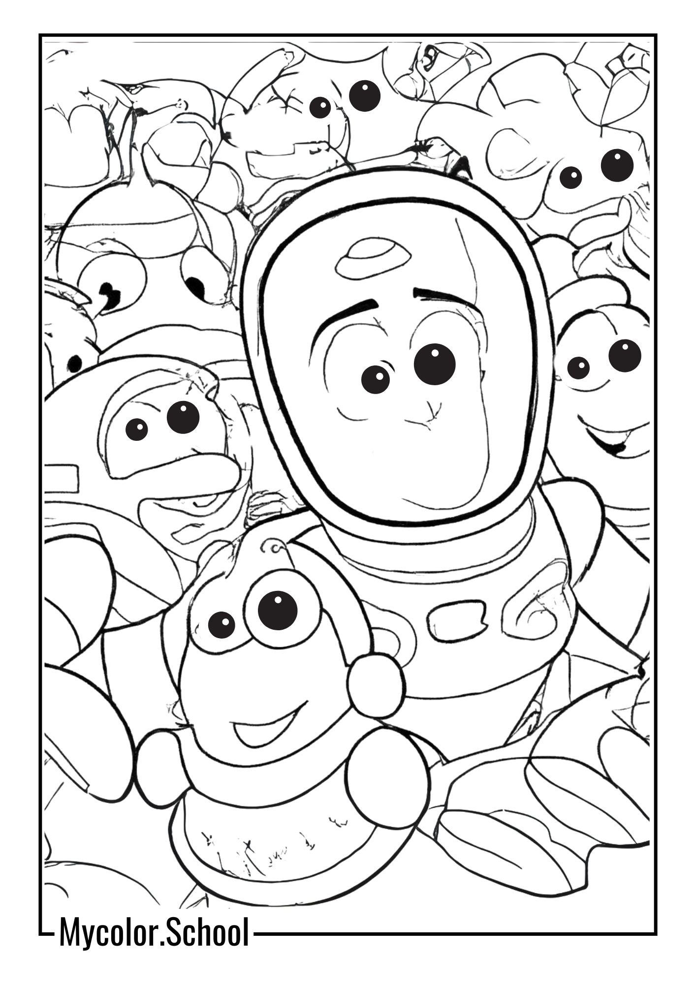 Buzz Lightyear Coloring Pages creepy sorroundings