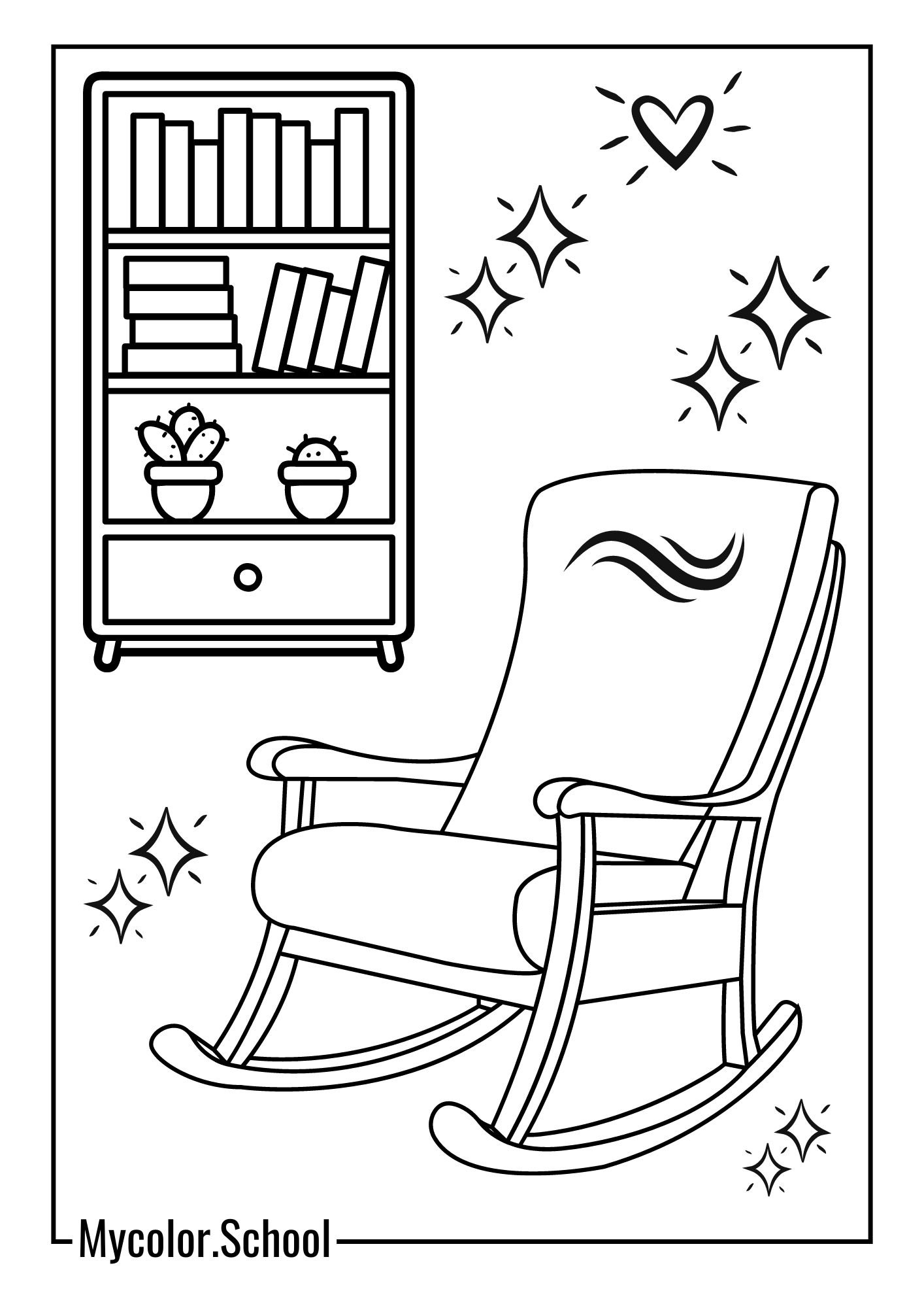 Chair Coloring Pages adorable Chair