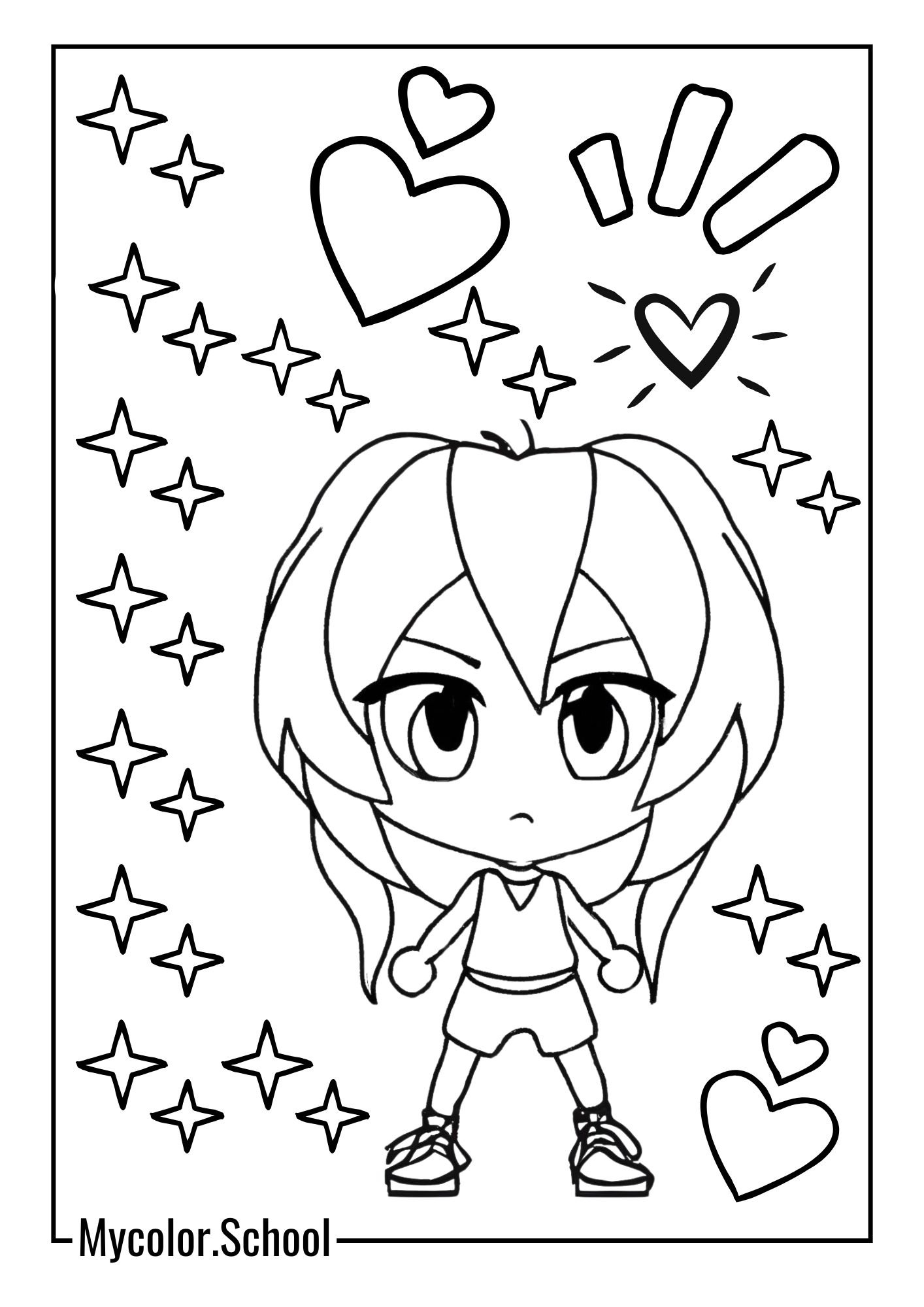 Chibi Coloring Pages Girl