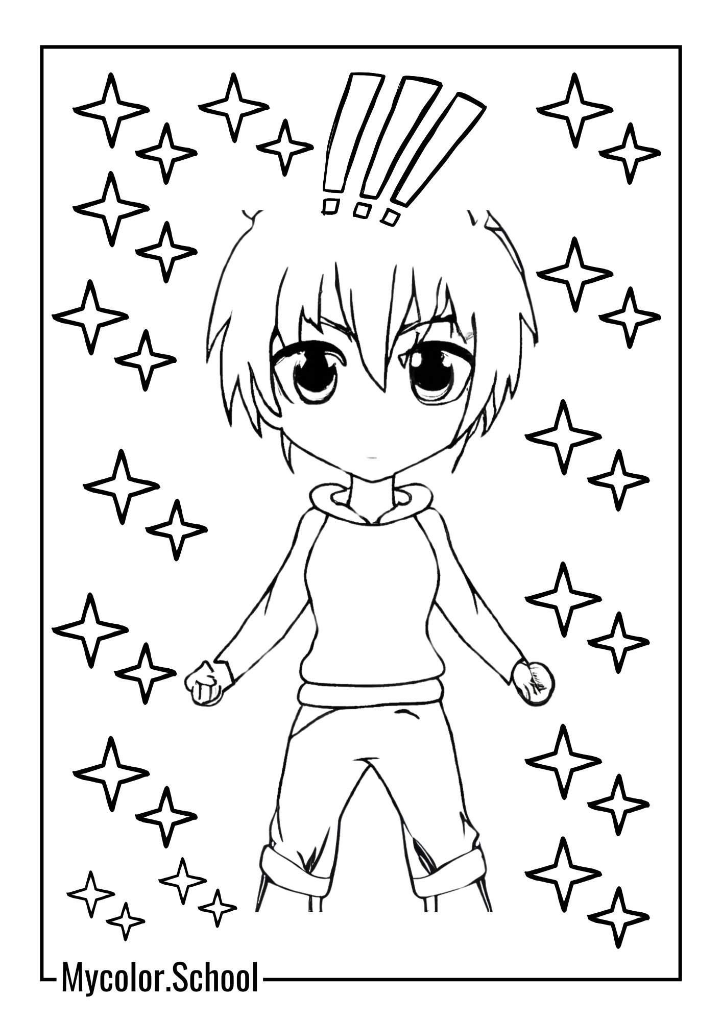 Chibi Coloring Pages Girl