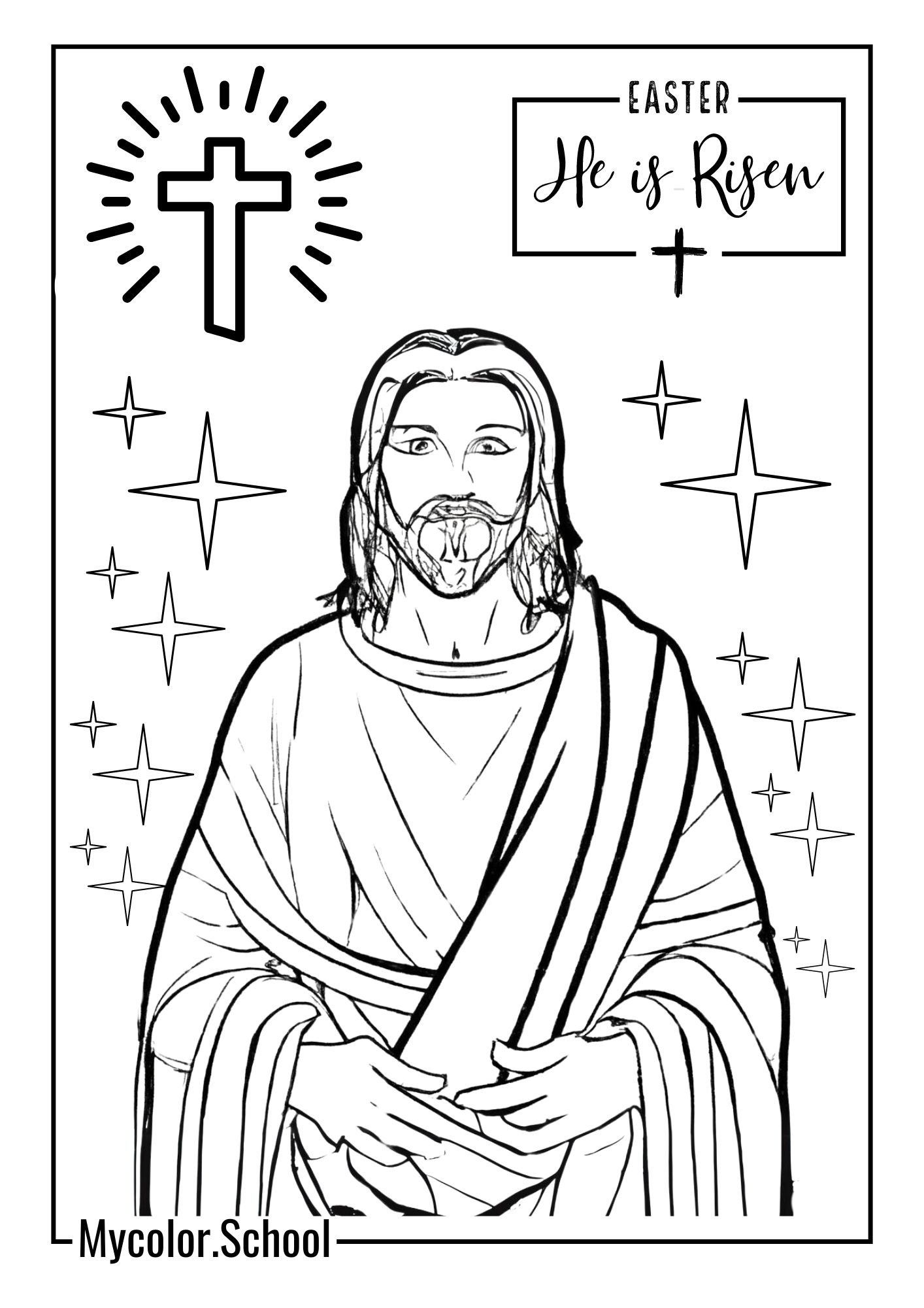 Christian Coloring Pages He is Risen