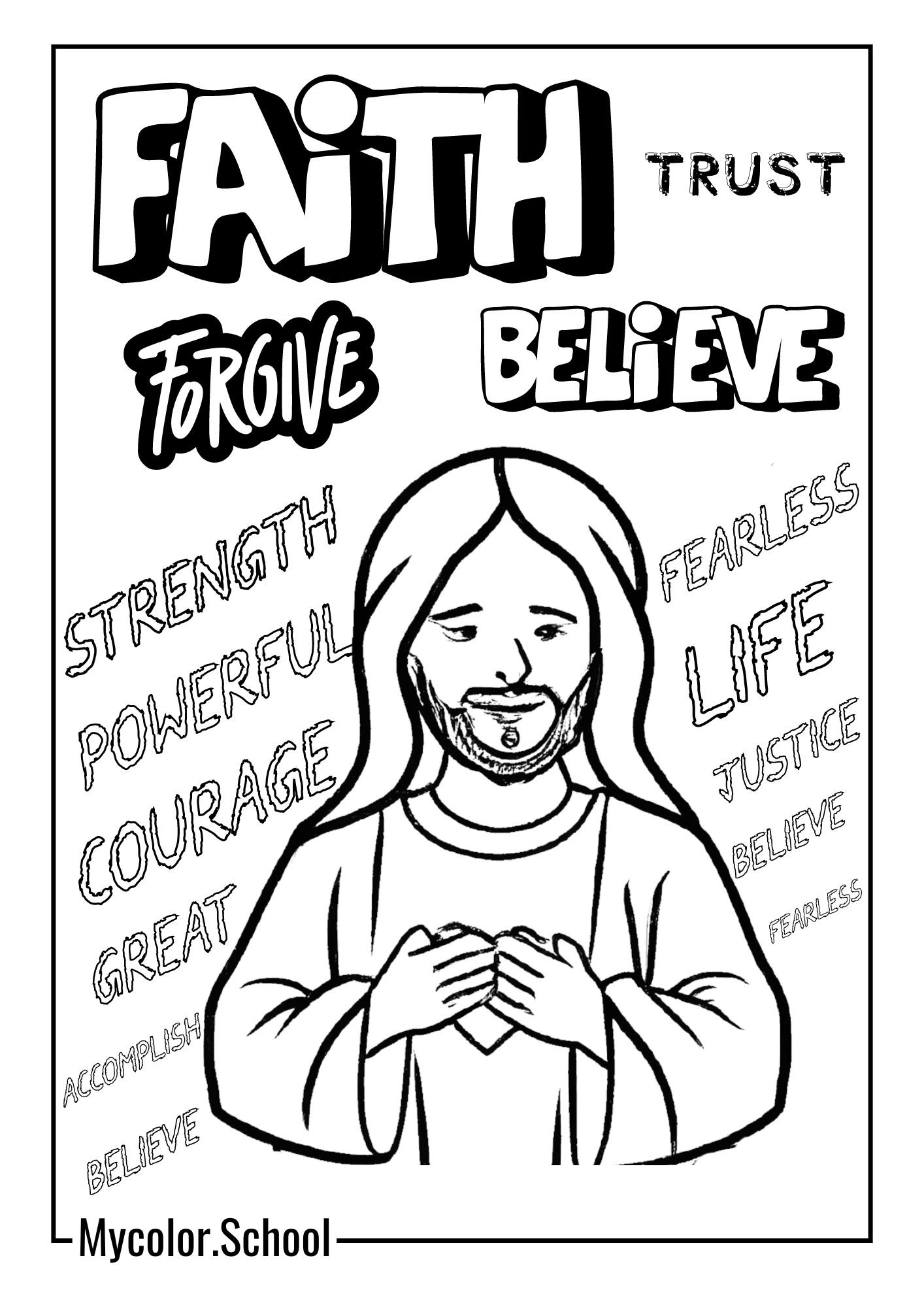 Christian Coloring Pages The Lovable Father