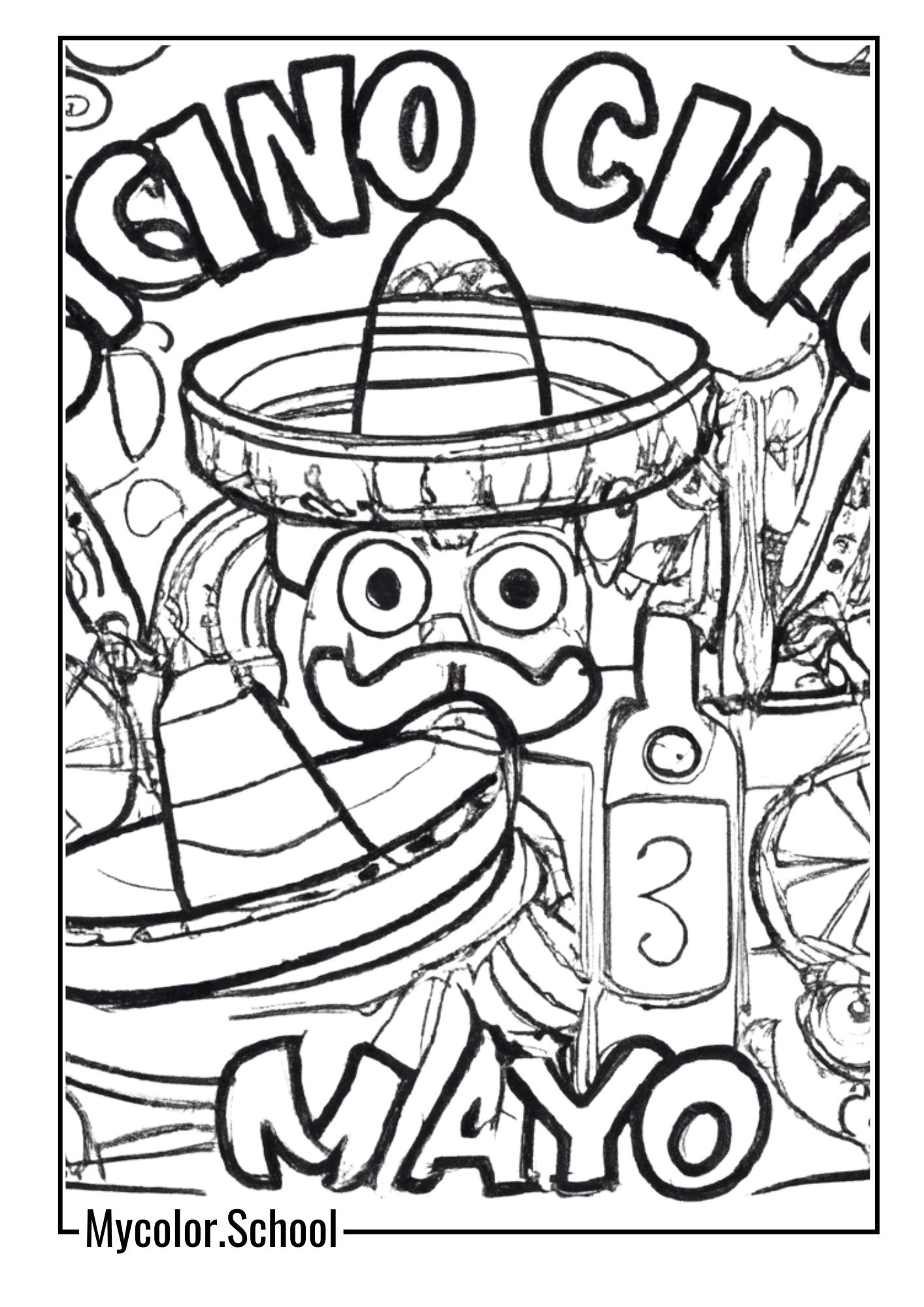 Cinco De Mayo Coloring Pages cute one