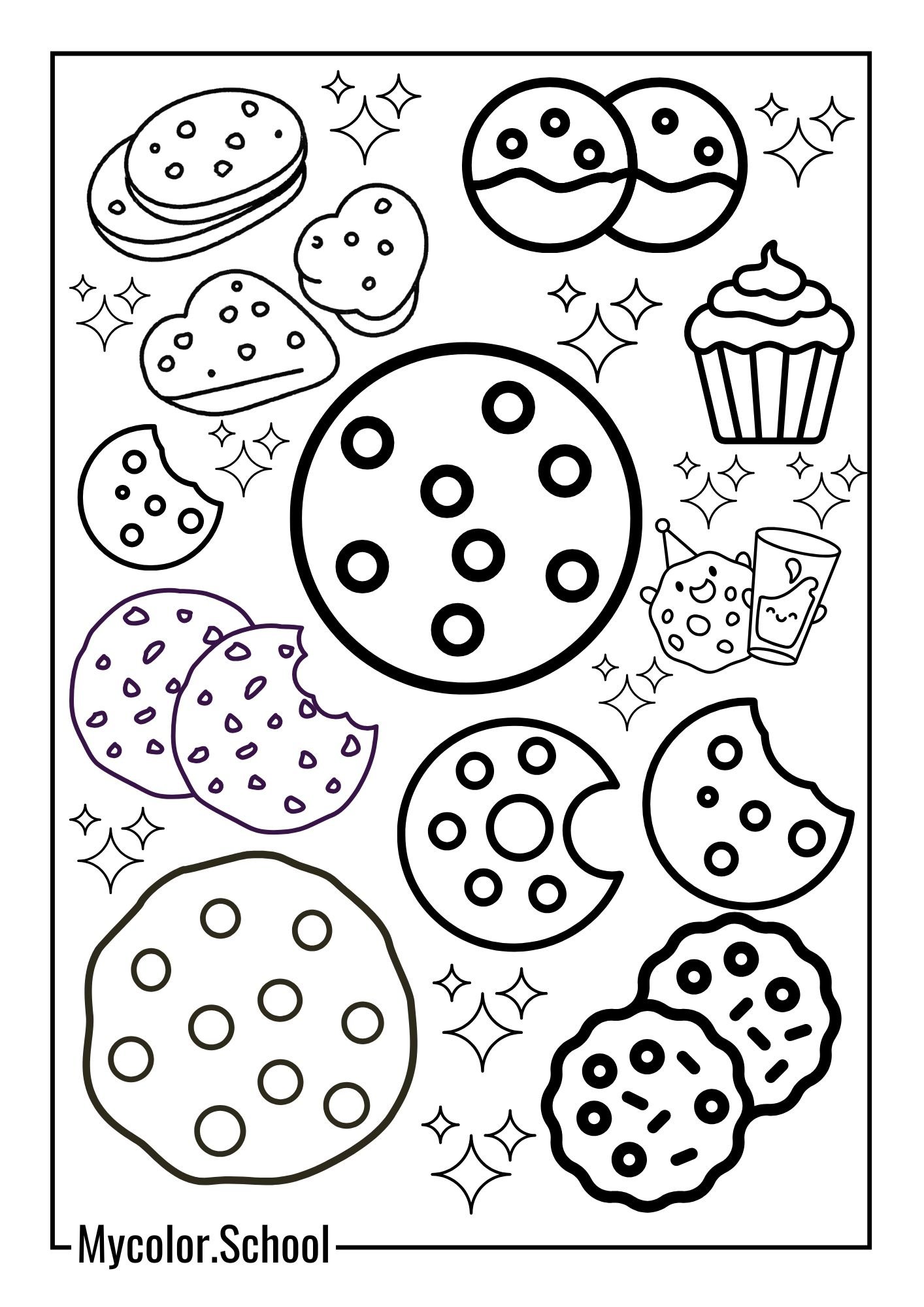 Cookie Coloring Pages Coloring Pages Cookies