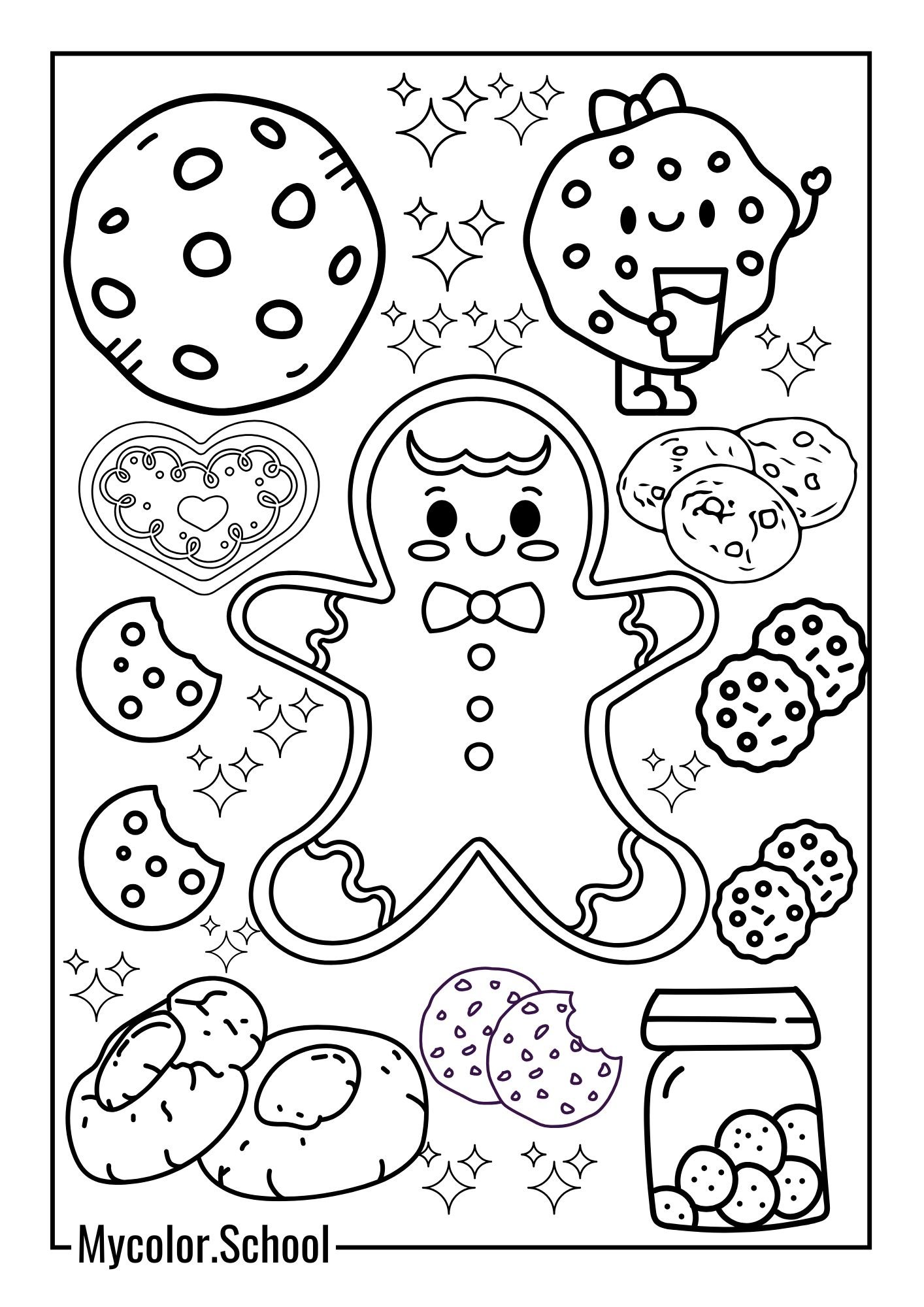 Cookie Coloring Pages Coloring Pages Foods