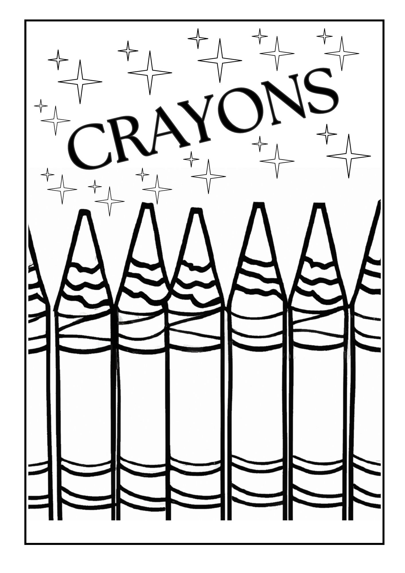 Crayon Coloring Pages Colorful