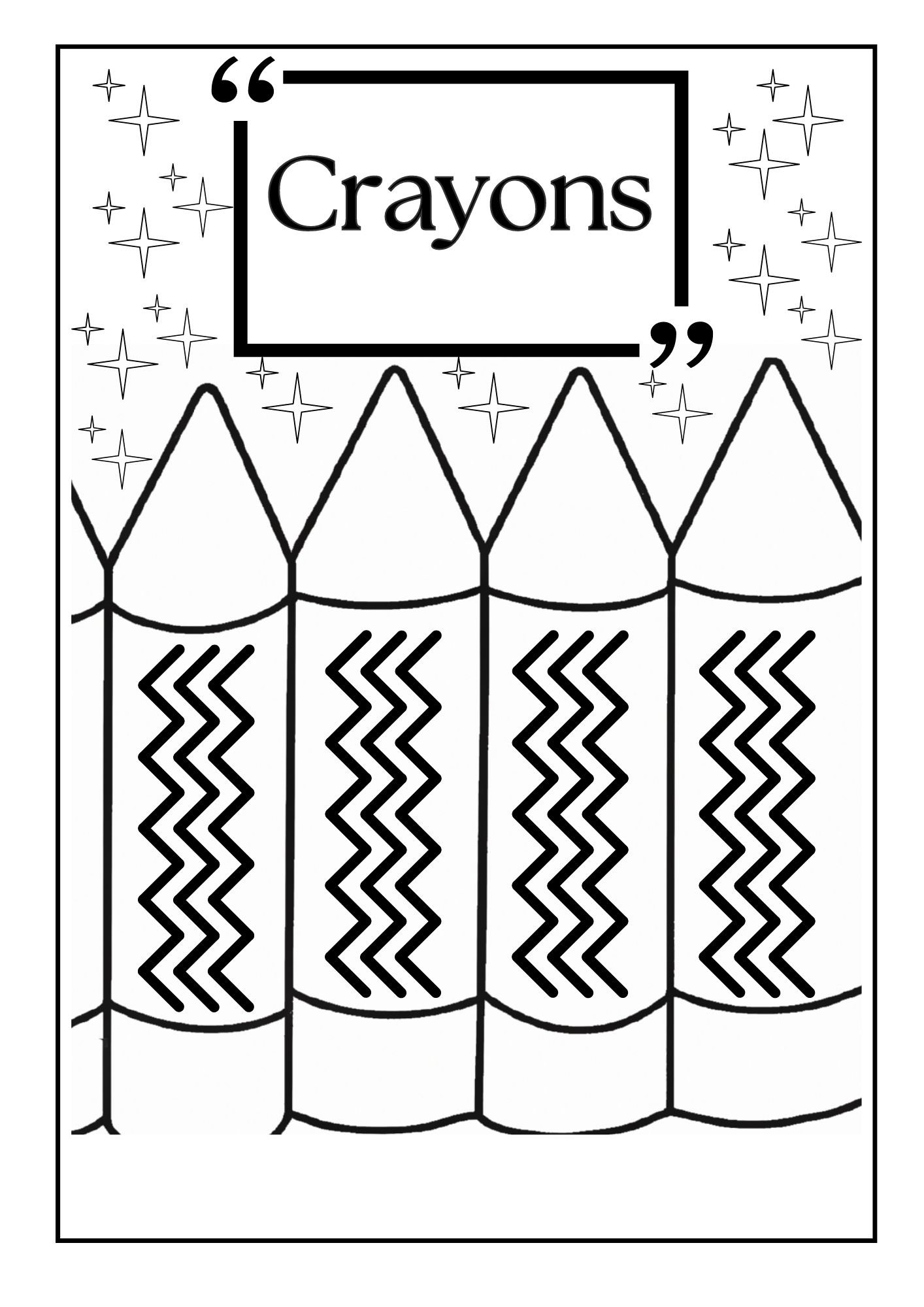 Crayon Coloring Pages Fun
