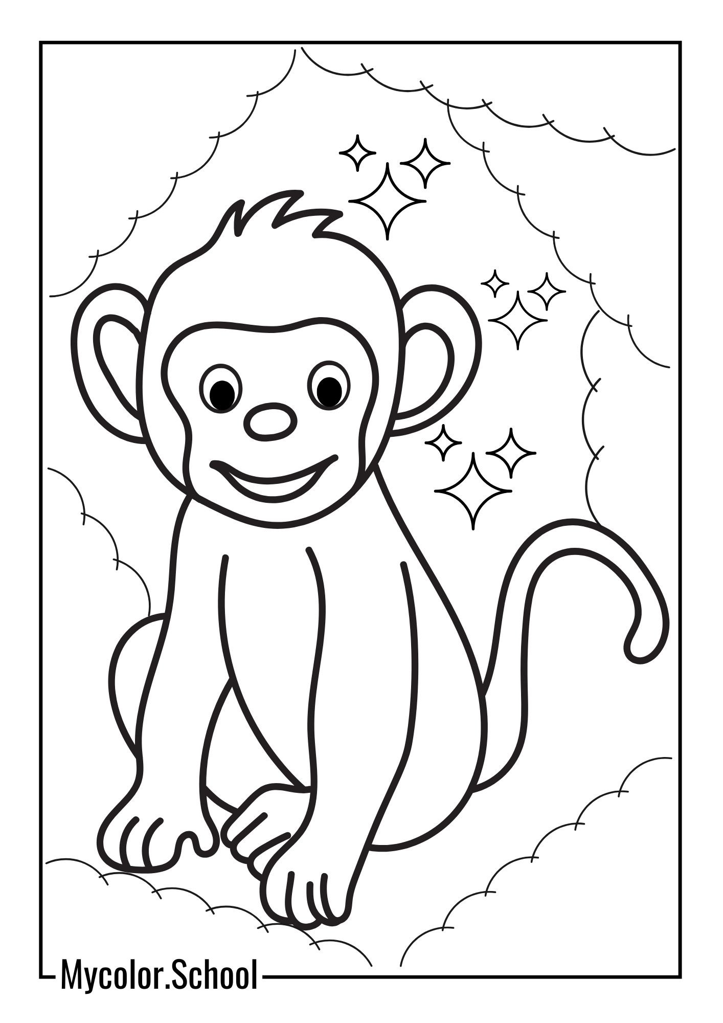 Curious George Coloring Pages adorable George