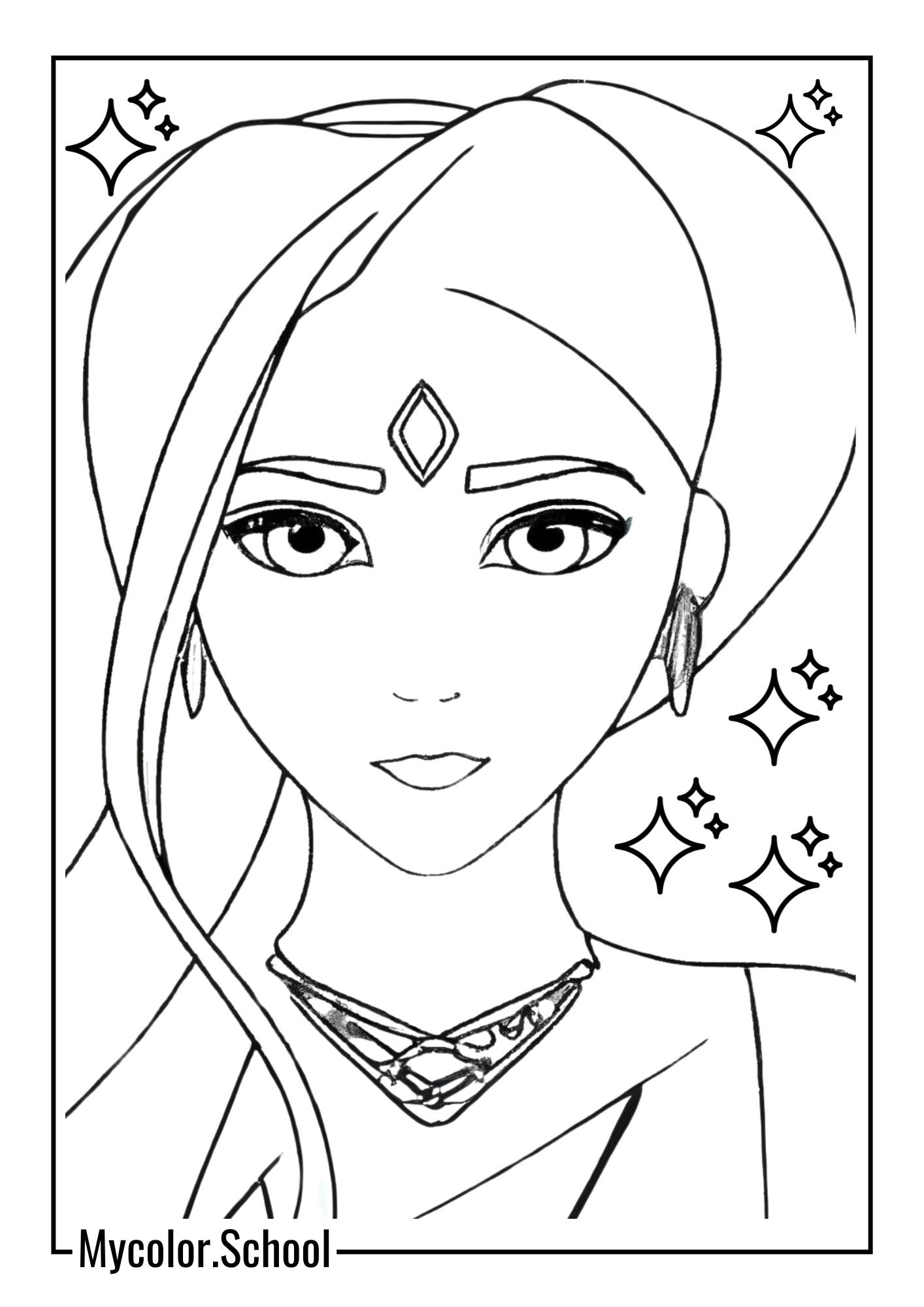 Descendants Coloring Pages Aesthetic