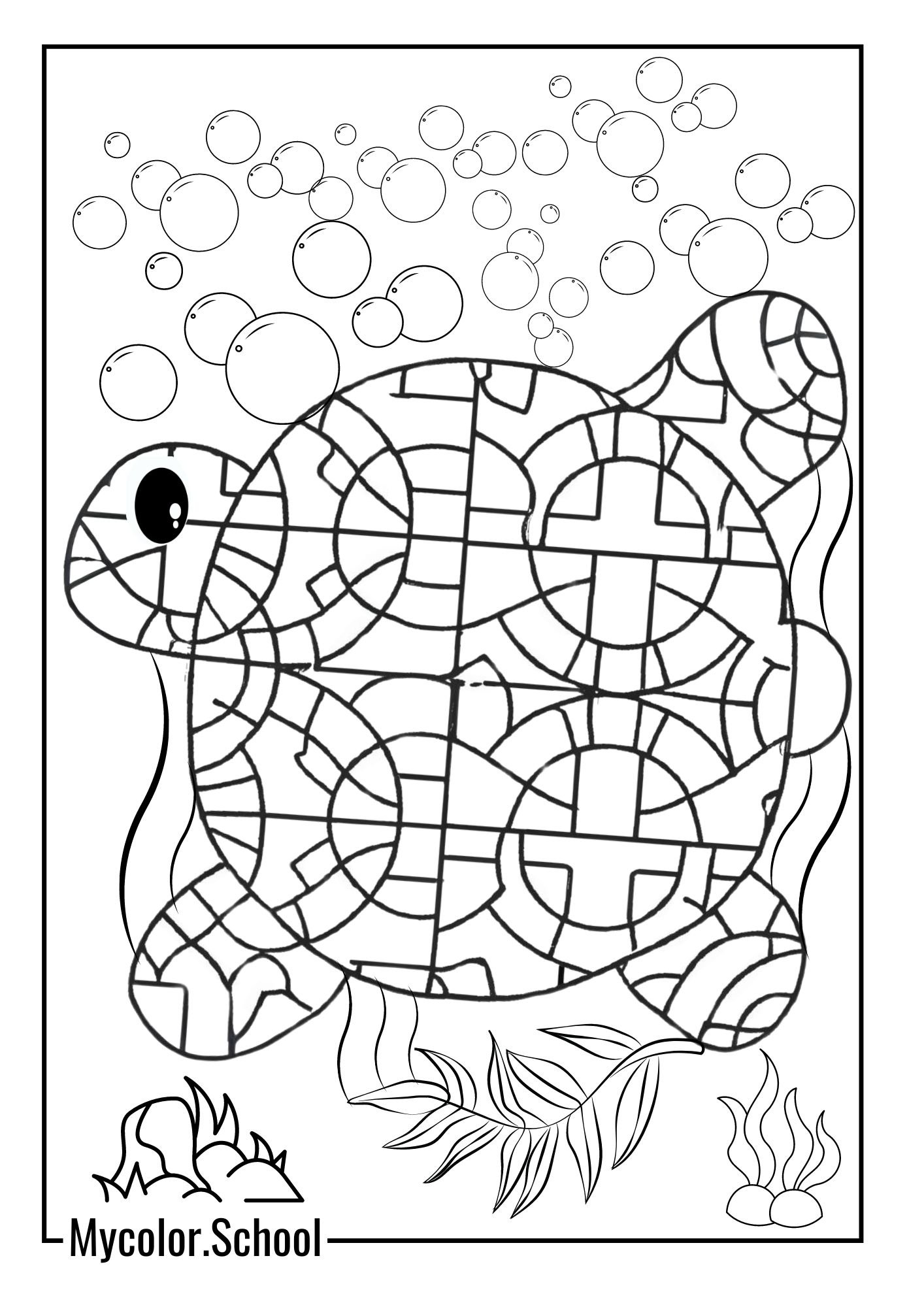 Detailed Coloring Pages turtle intricate patterns
