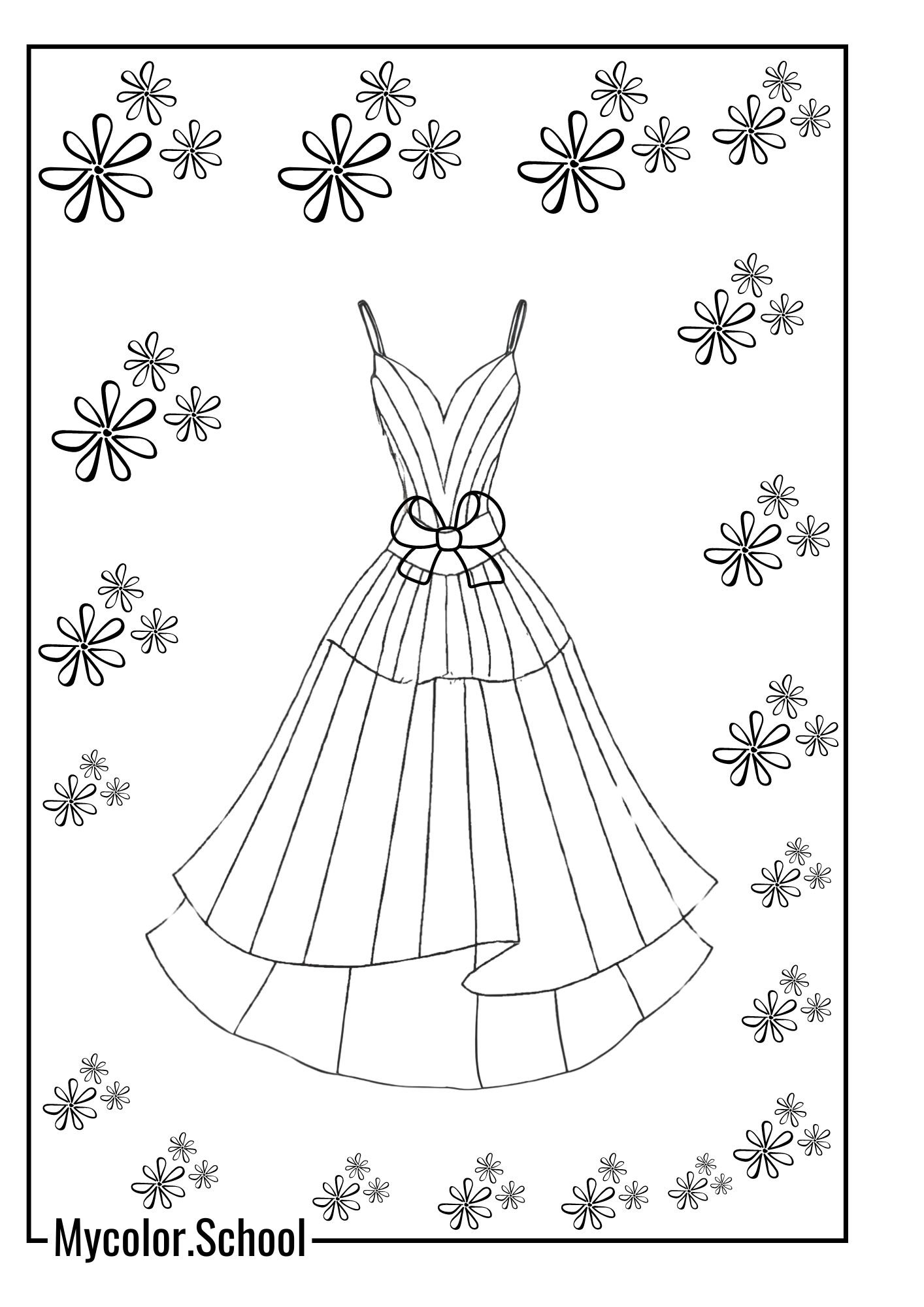 Dress Coloring Pages Trendy Cocktail Dress