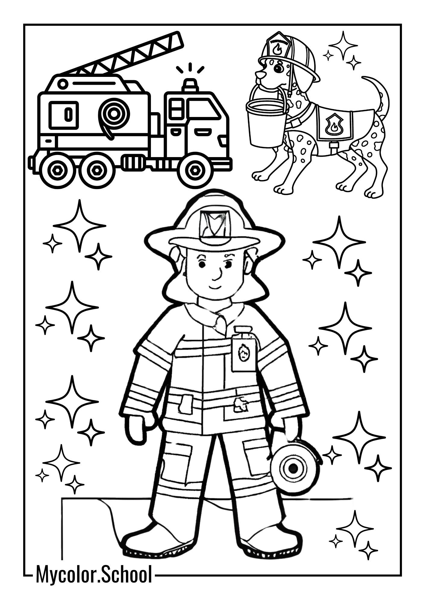 Firefighter Coloring Pages Super Hero
