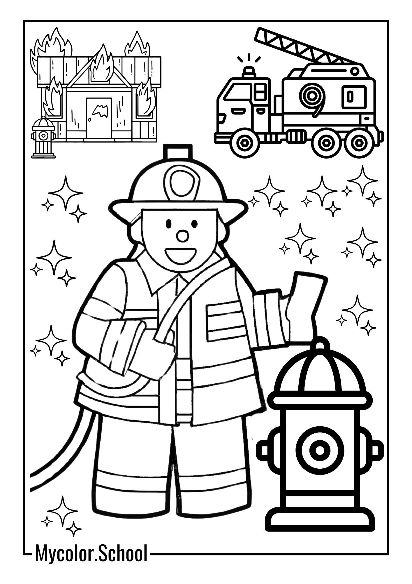 Firefighter Coloring Pages Fighter
