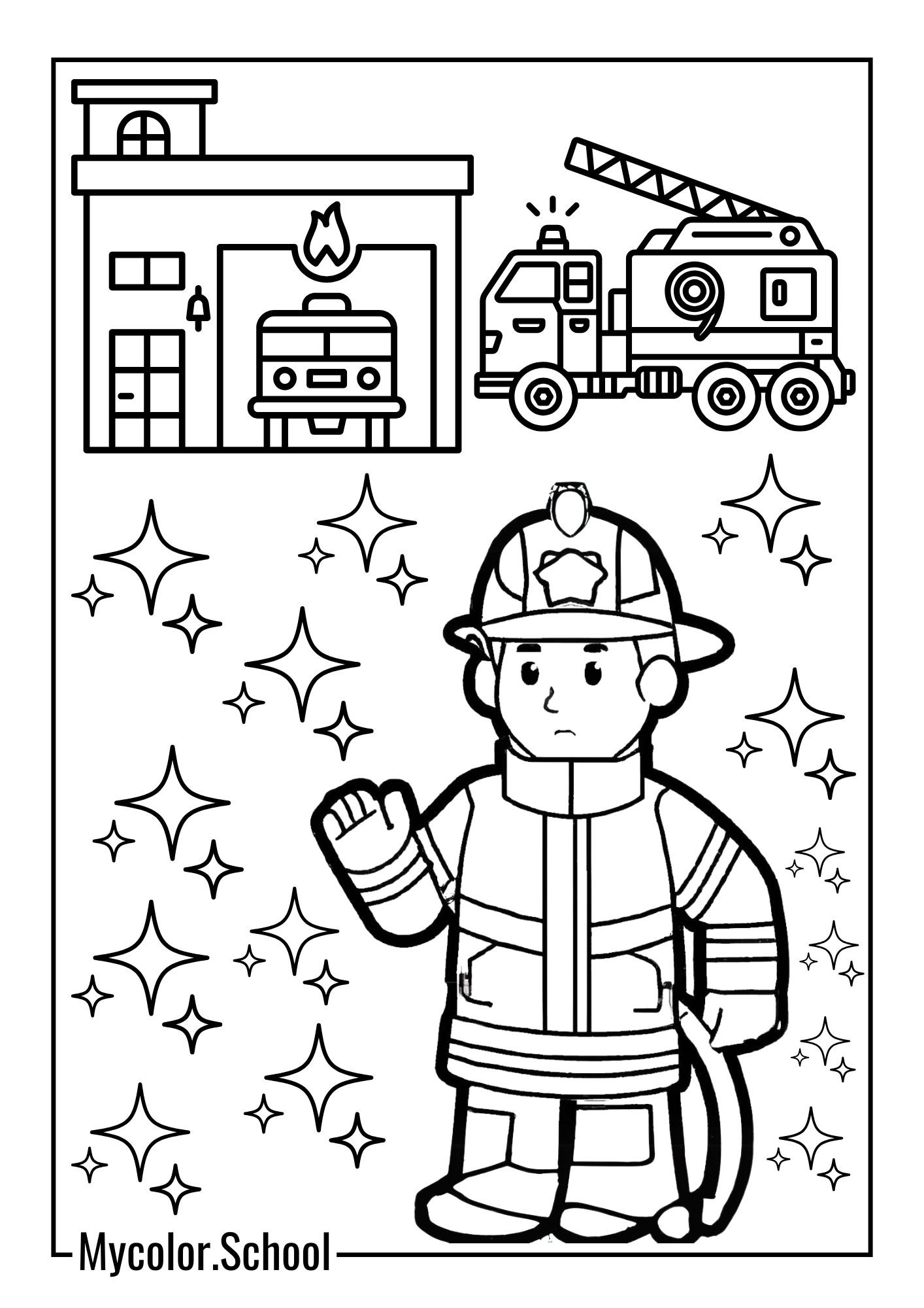 Firefighter Coloring Pages Saviour